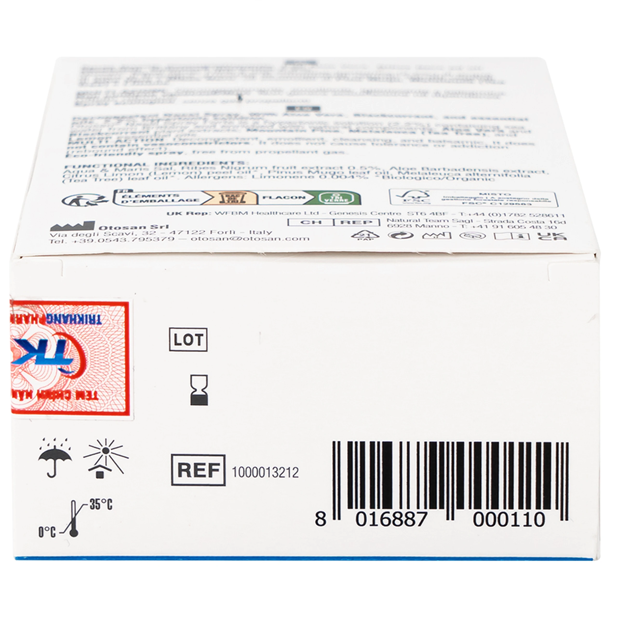 Xịt mũi người lớn Otosan Nasal Spray Forte 30ml hỗ trợ điều trị viêm mũi, viêm xoang