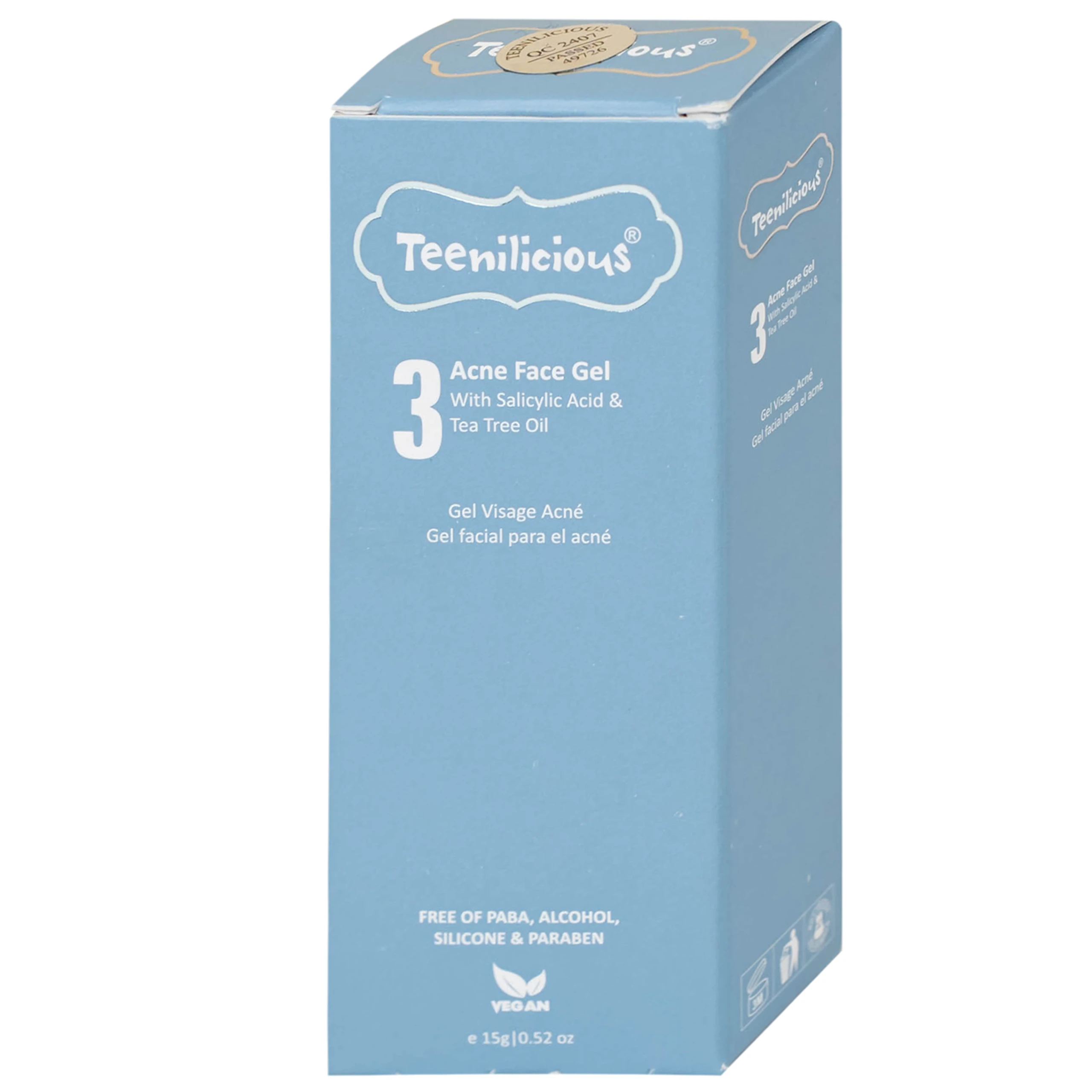 Gel bôi ngừa mụn đầu đen, đầu trắng Teenilicious hộp 15g