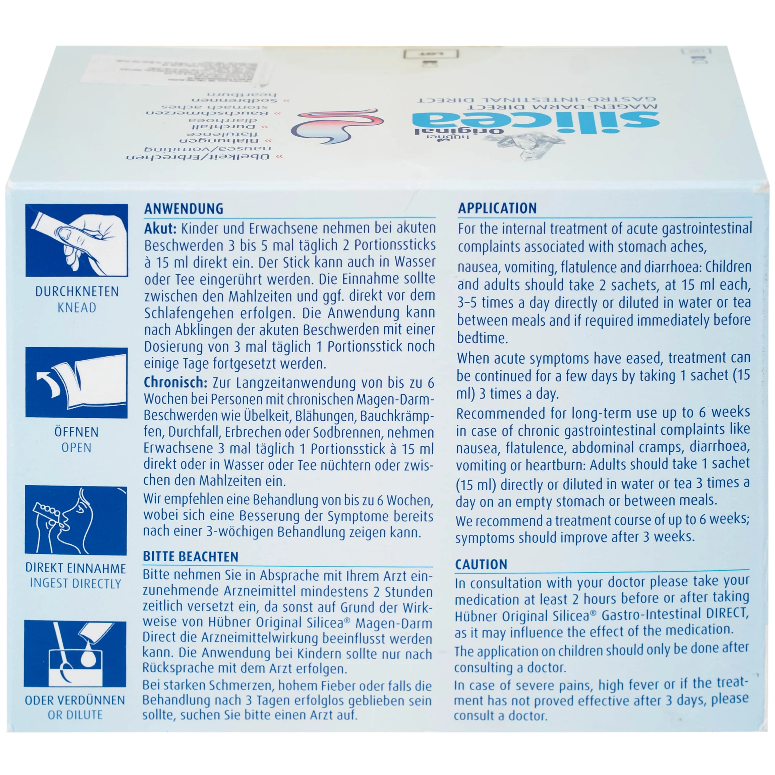 Gel tiêu hoá Silicea (30 gói x 15ml) hỗ trợ điều trị các triệu chứng cấp hoặc mãn tính về đường tiêu hóa