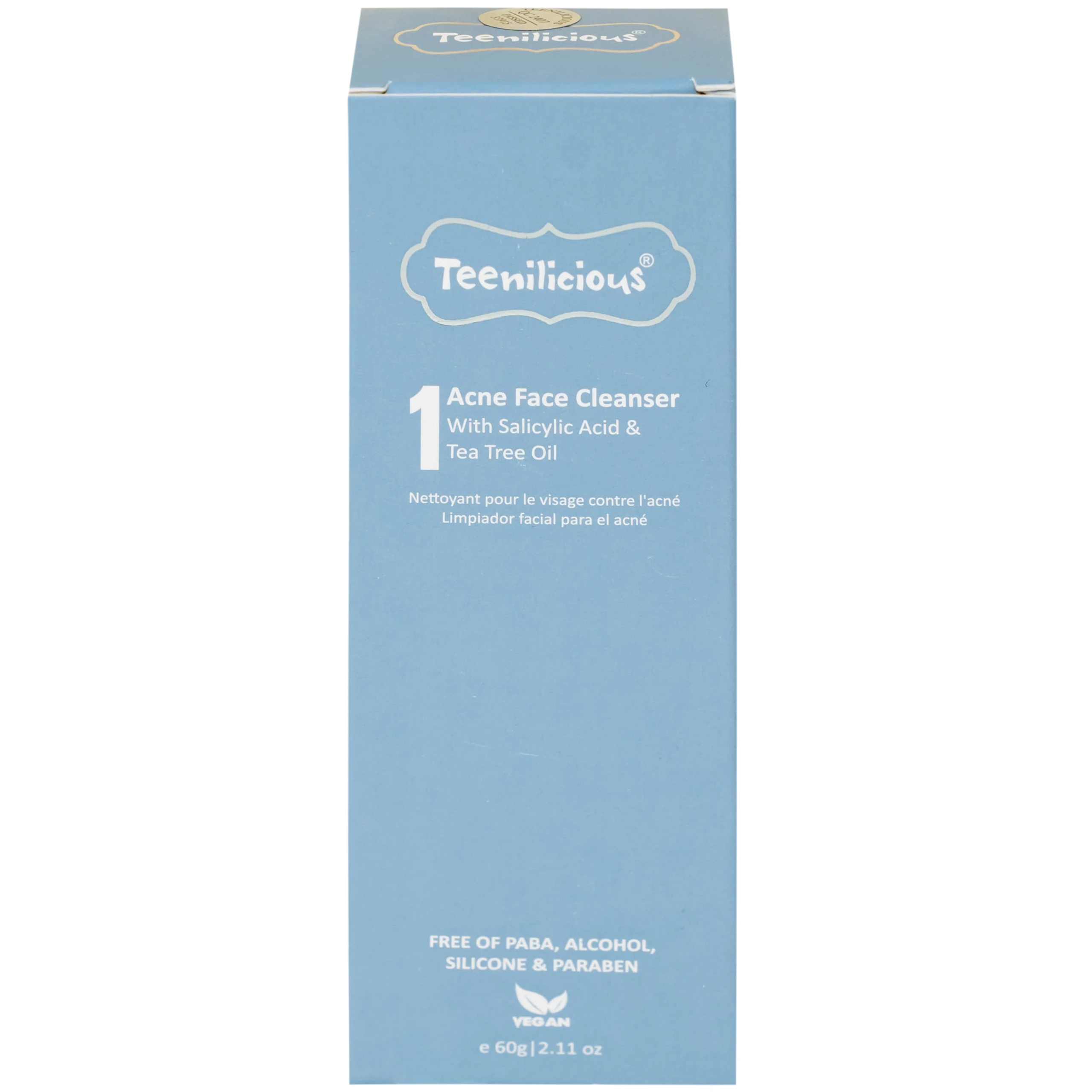 Gel rửa mặt ngừa mụn, sạch bã nhờn Teenilicious 60g