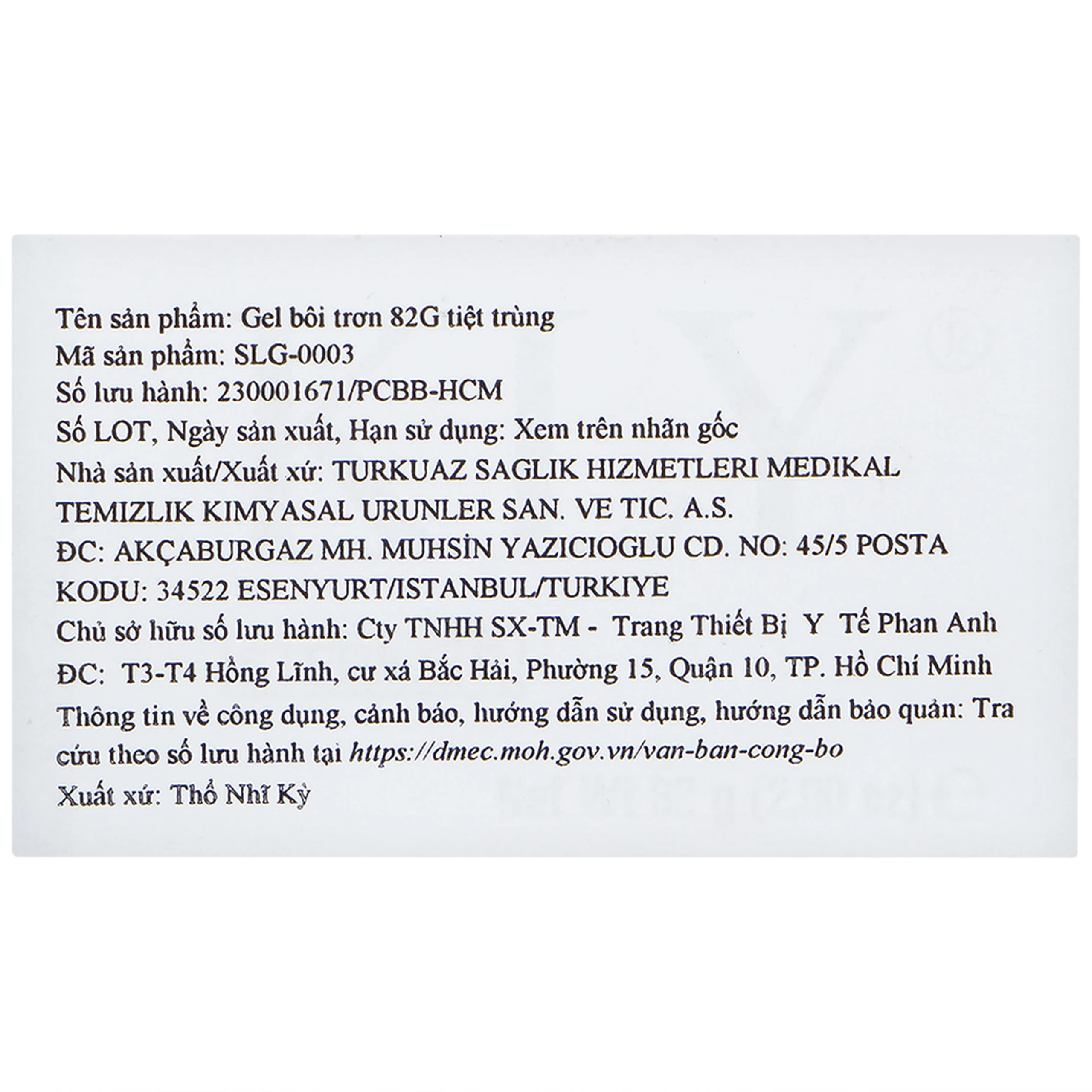 Gel bôi trơn KLY tiệt trùng 82g bổ sung lượng chất nhờn tự nhiên