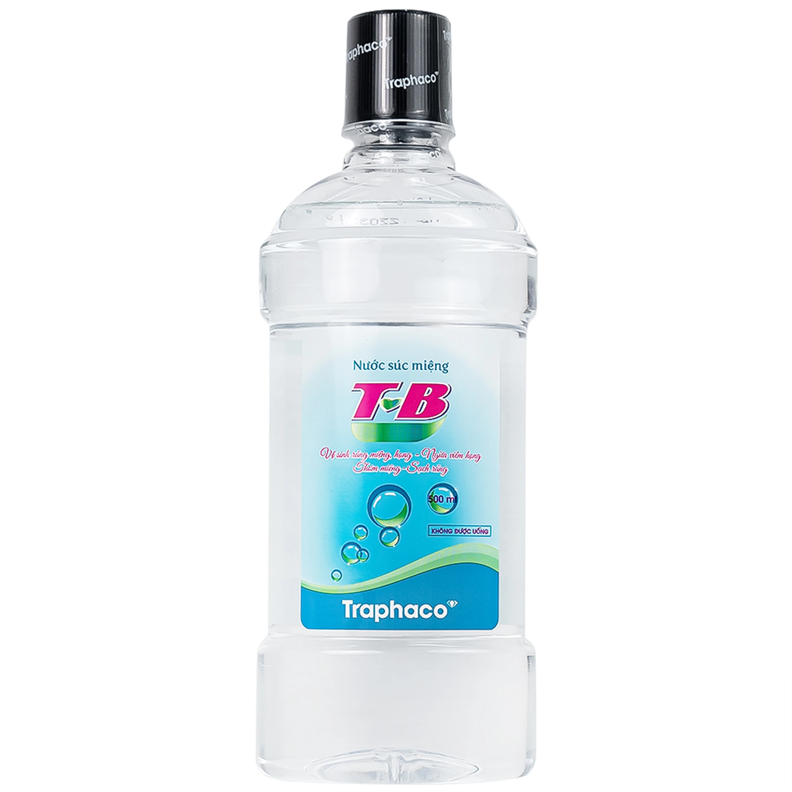 Nước súc miệng T-B Traphaco 500ml giúp vệ sinh răng miệng, họng, ngừa viêm họng, sạch răng