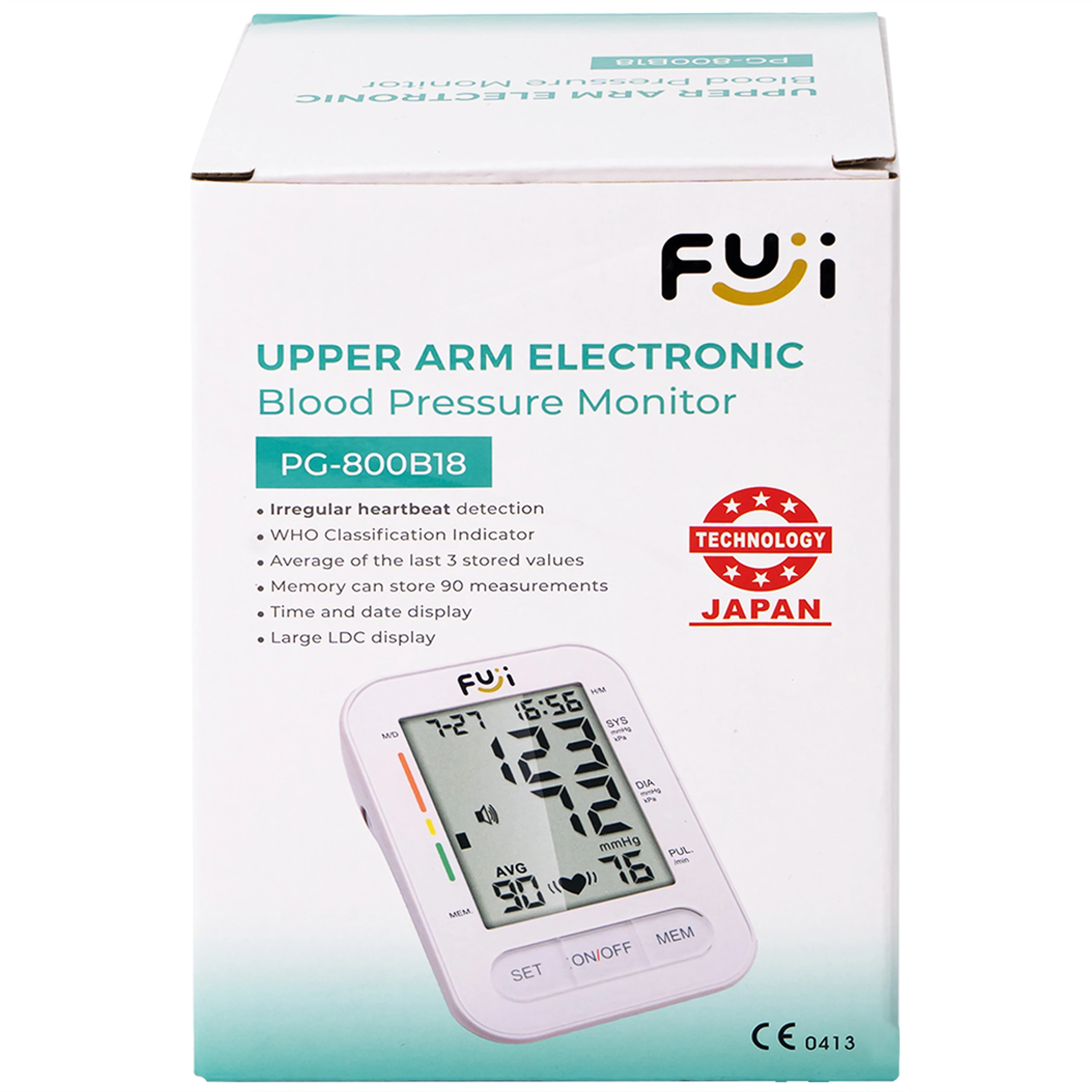 Máy đo huyết áp bắp tay Fuji PG-800B18 hỗ trợ đo huyết áp, nhịp tim