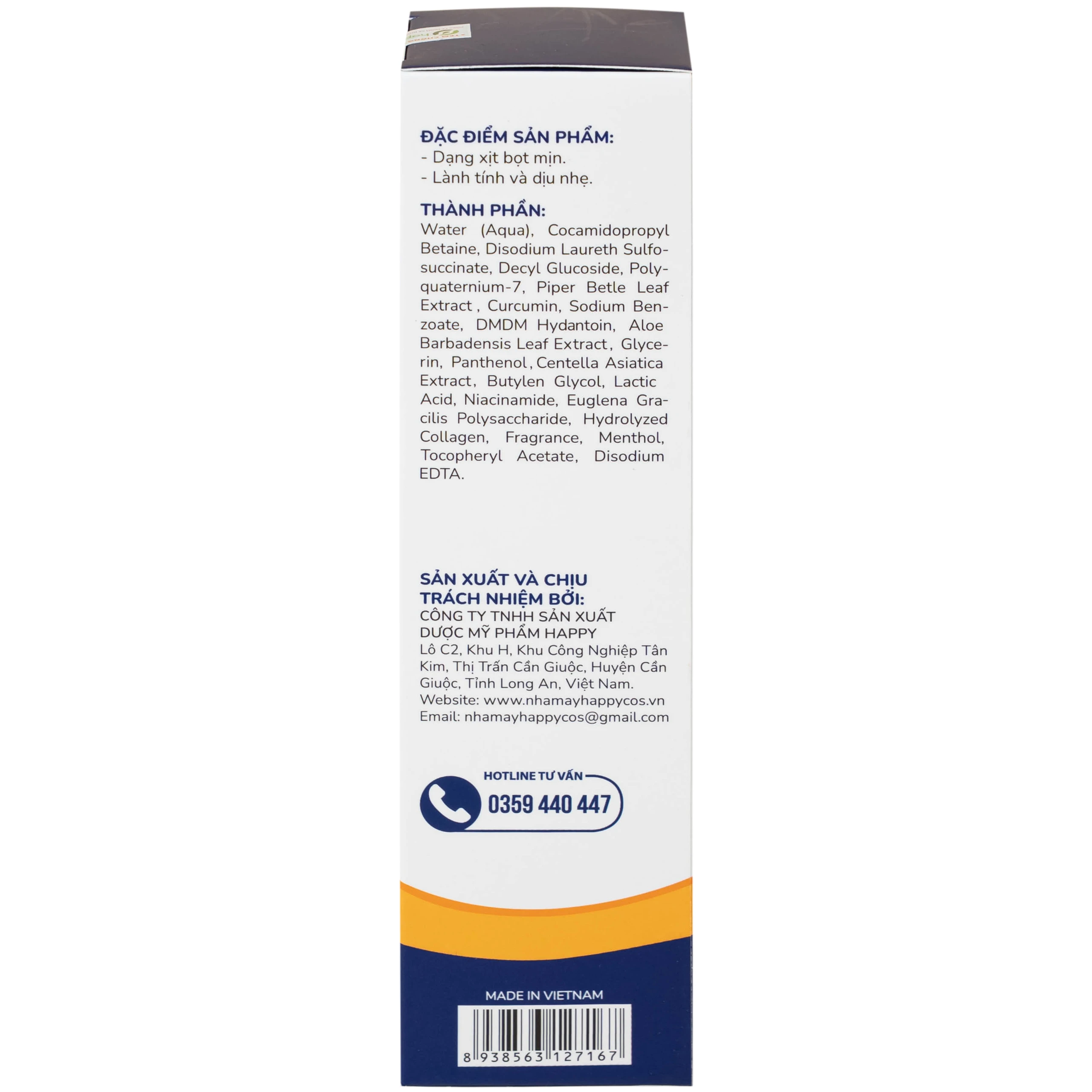 Dung dịch vệ sinh phụ nữ dạng bọt Natural Feminine Curcumin làm sạch, khử mùi, kháng khuẩn (160ml)