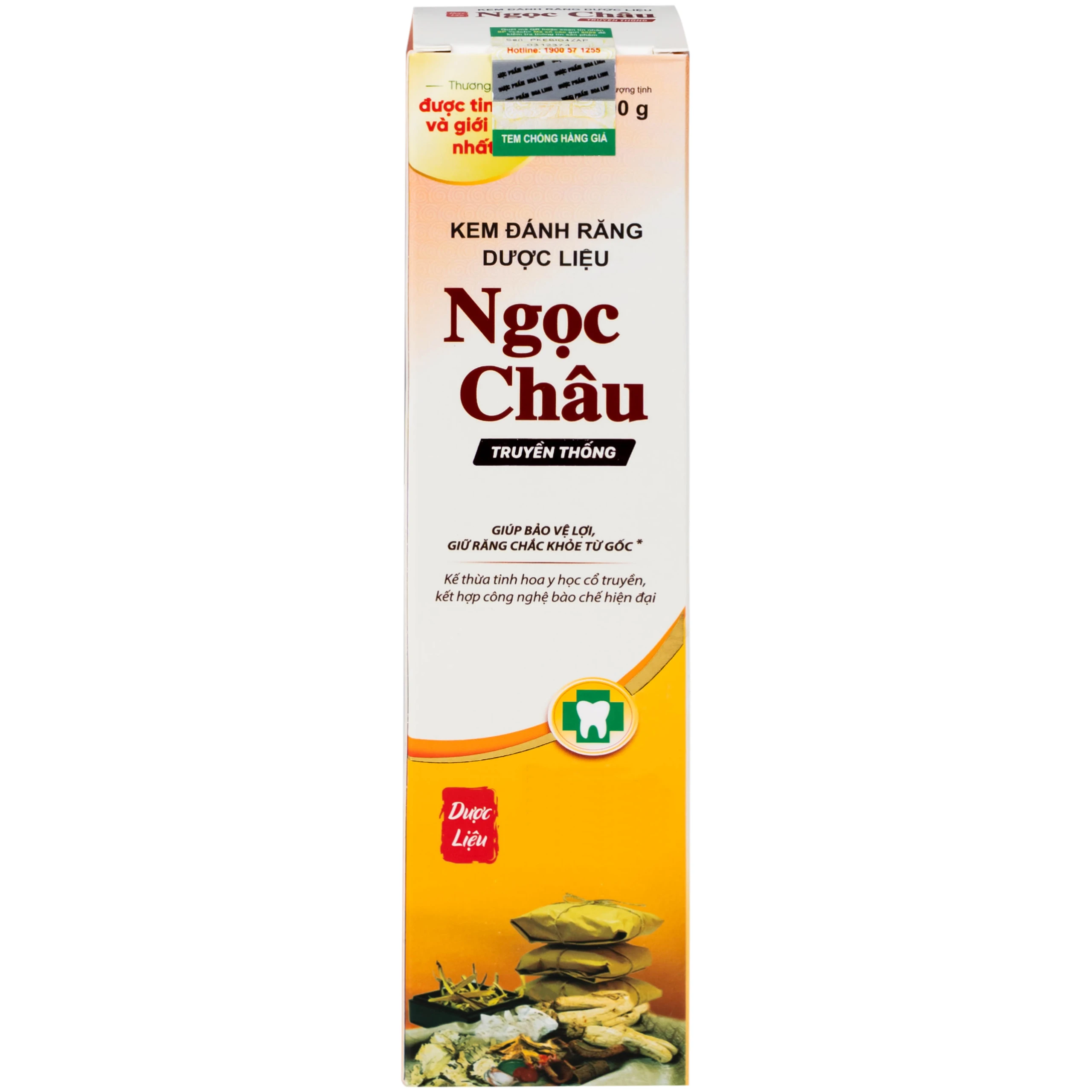 Kem đánh răng dược liệu Ngọc Châu bảo vệ lợi, chắc răng, làm bền thành mạch, chống tụt lợi, chảy máu chân răng (100g)