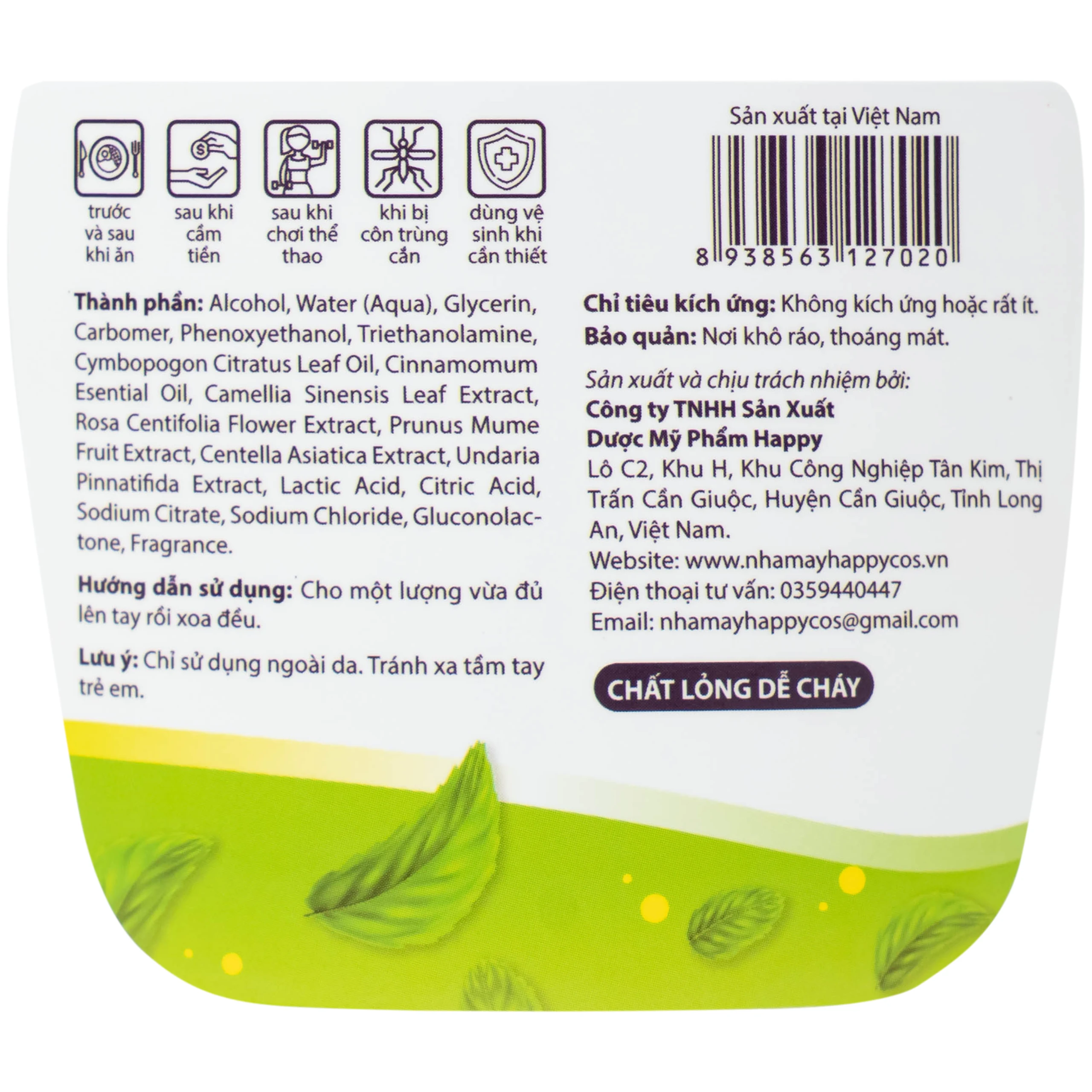 Gel rửa tay khô Natural Hand Sanitizer sát khuẩn, làm sạch tay (250ml)