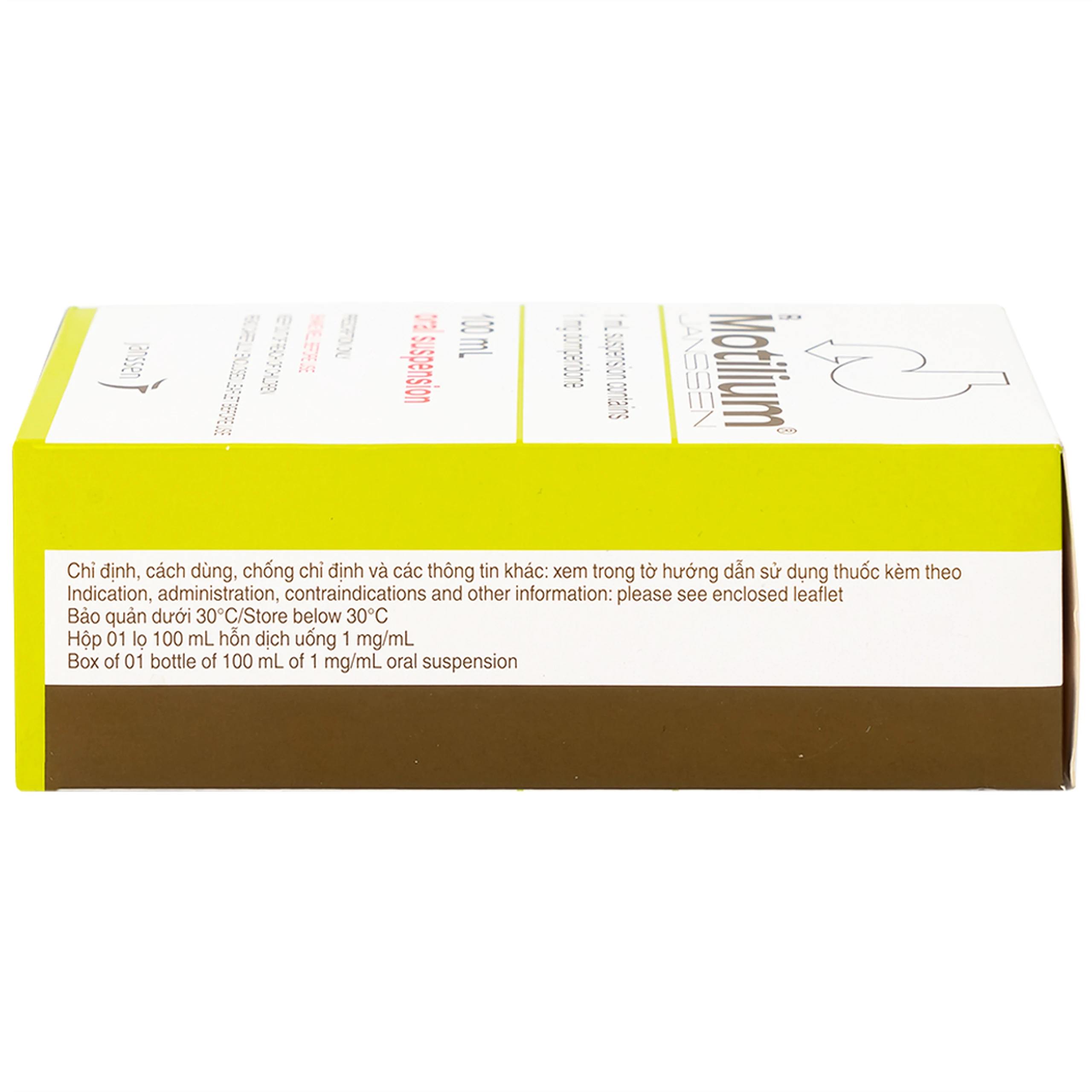 Hỗn dịch uống Motilium Janssen điều trị triệu chứng nôn và buồn nôn (100ml)