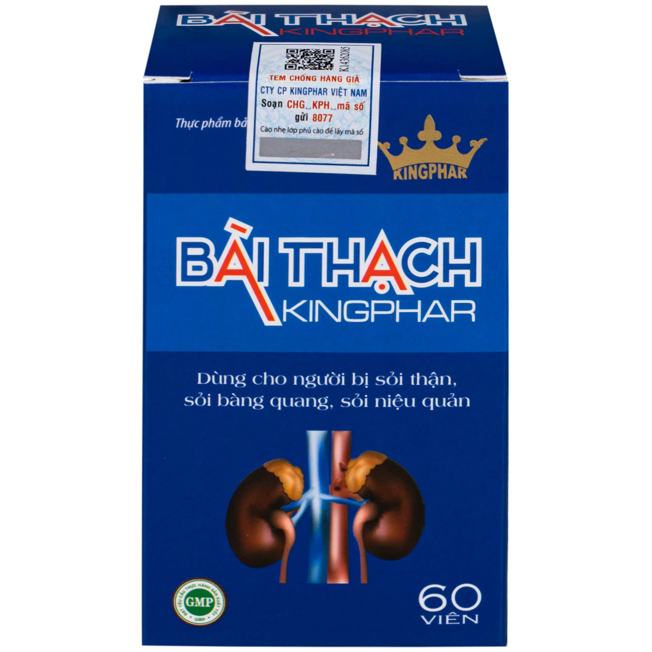Viên uống giúp lợi tiểu, hỗ trợ bài tiết cặn sỏi giảm sỏi tiết niệu Bài Thạch Kingphar (60 viên)