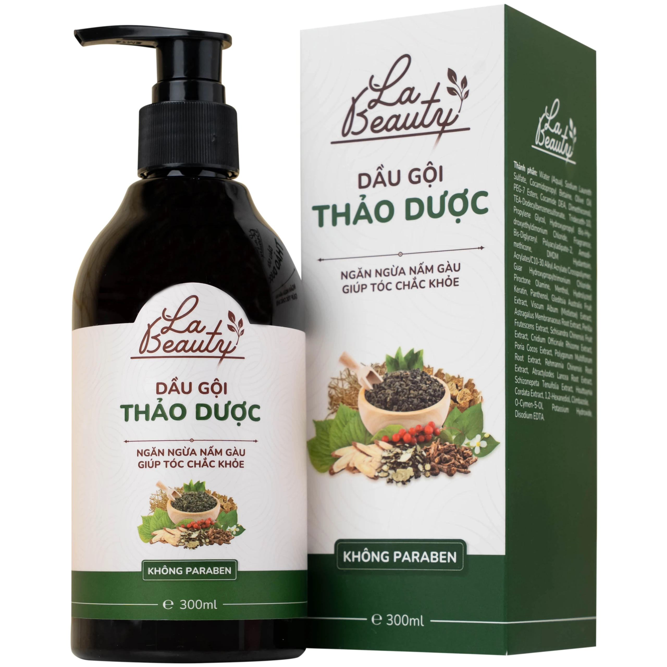 Dầu gội Thảo Dược La Beauty dưỡng tóc suôn mượt, phục hồi tóc chuyên sâu (300ml)