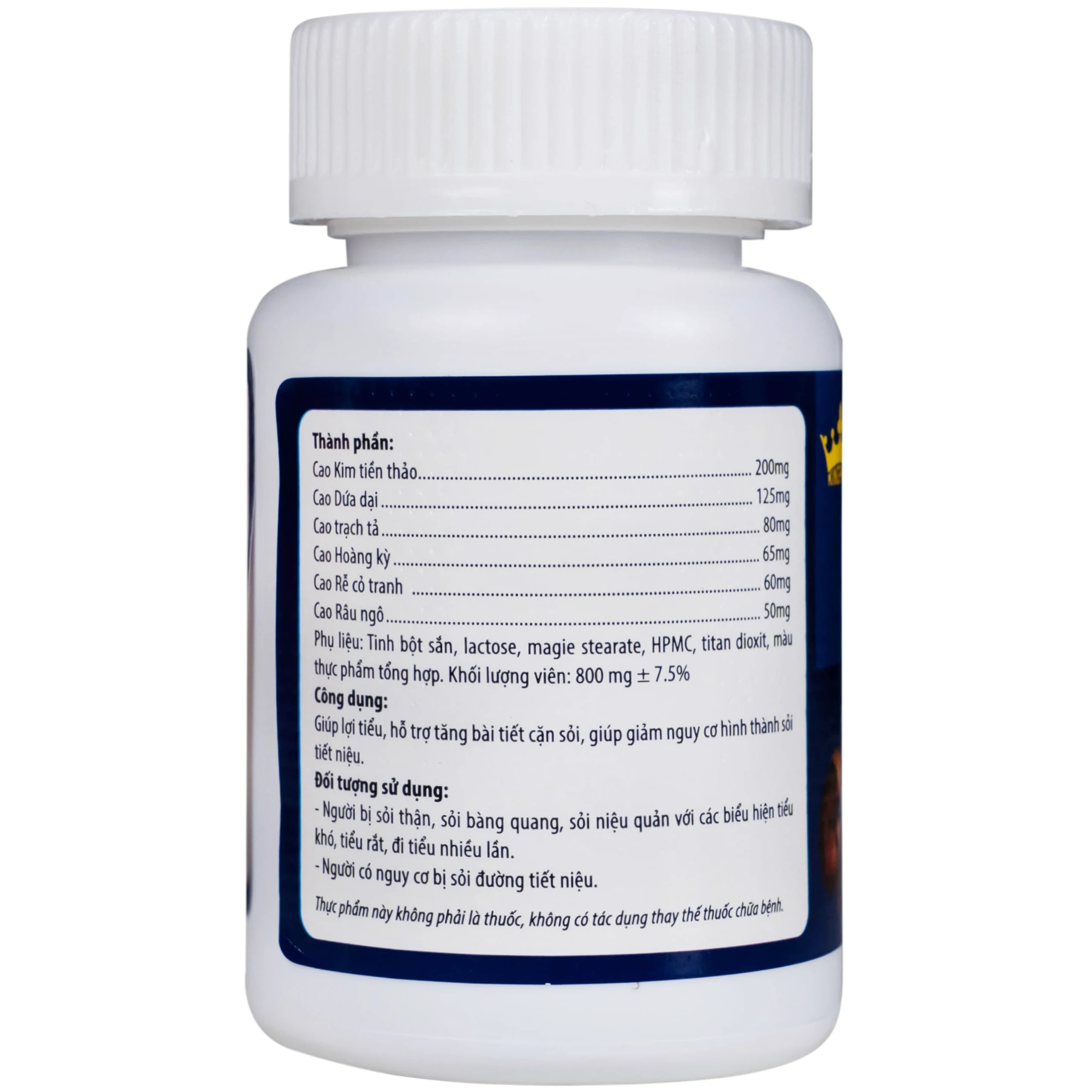 Viên uống giúp lợi tiểu, hỗ trợ bài tiết cặn sỏi giảm sỏi tiết niệu Bài Thạch Kingphar (60 viên)