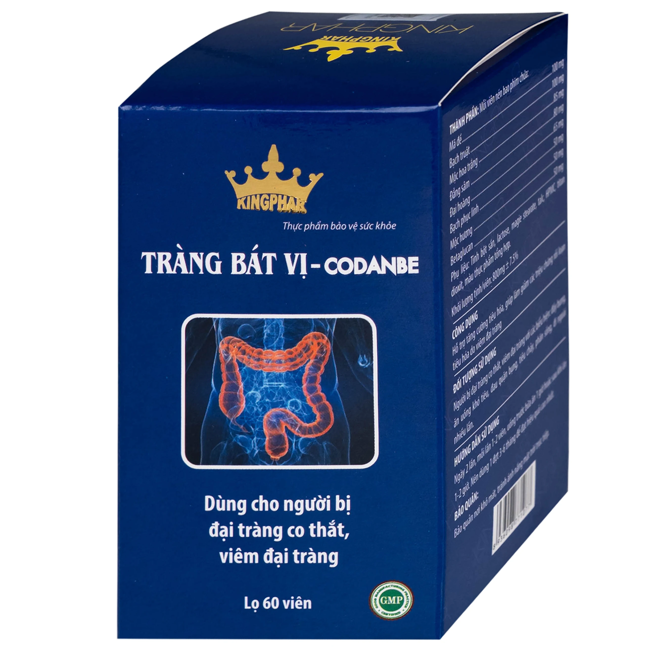 Viên uống hỗ trợ tăng cường tiêu hóa cho người viêm đại tràng Tràng Bát Vị-Codanbe Kingphar (60 viên)