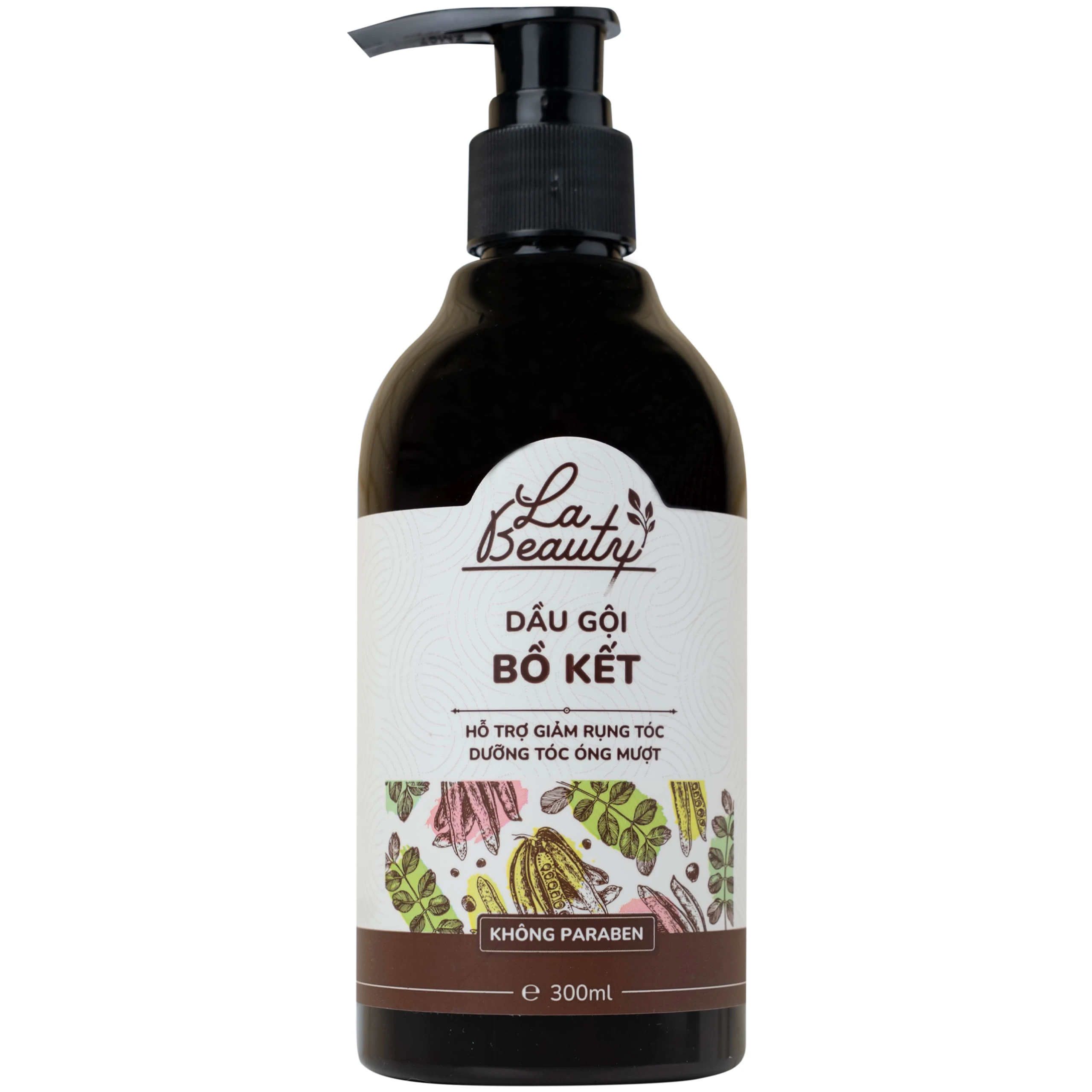 Dầu gội Bồ Kết cô đặc La Beauty giảm gãy rụng, dưỡng tóc óng mượt (300ml)