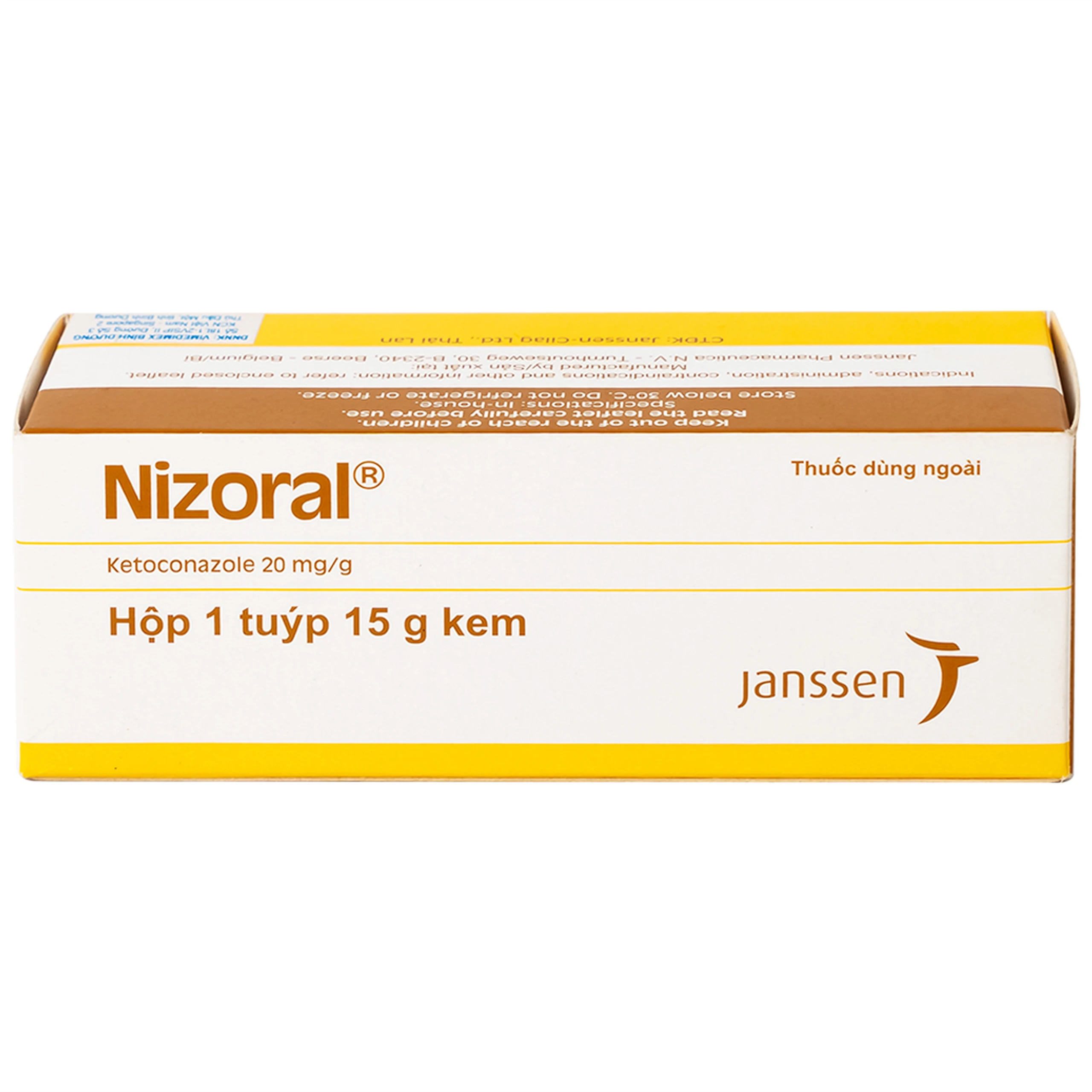 Kem Nizoral Jassen 20mg/g điều trị nhiễm nấm ngoài da (15g) 