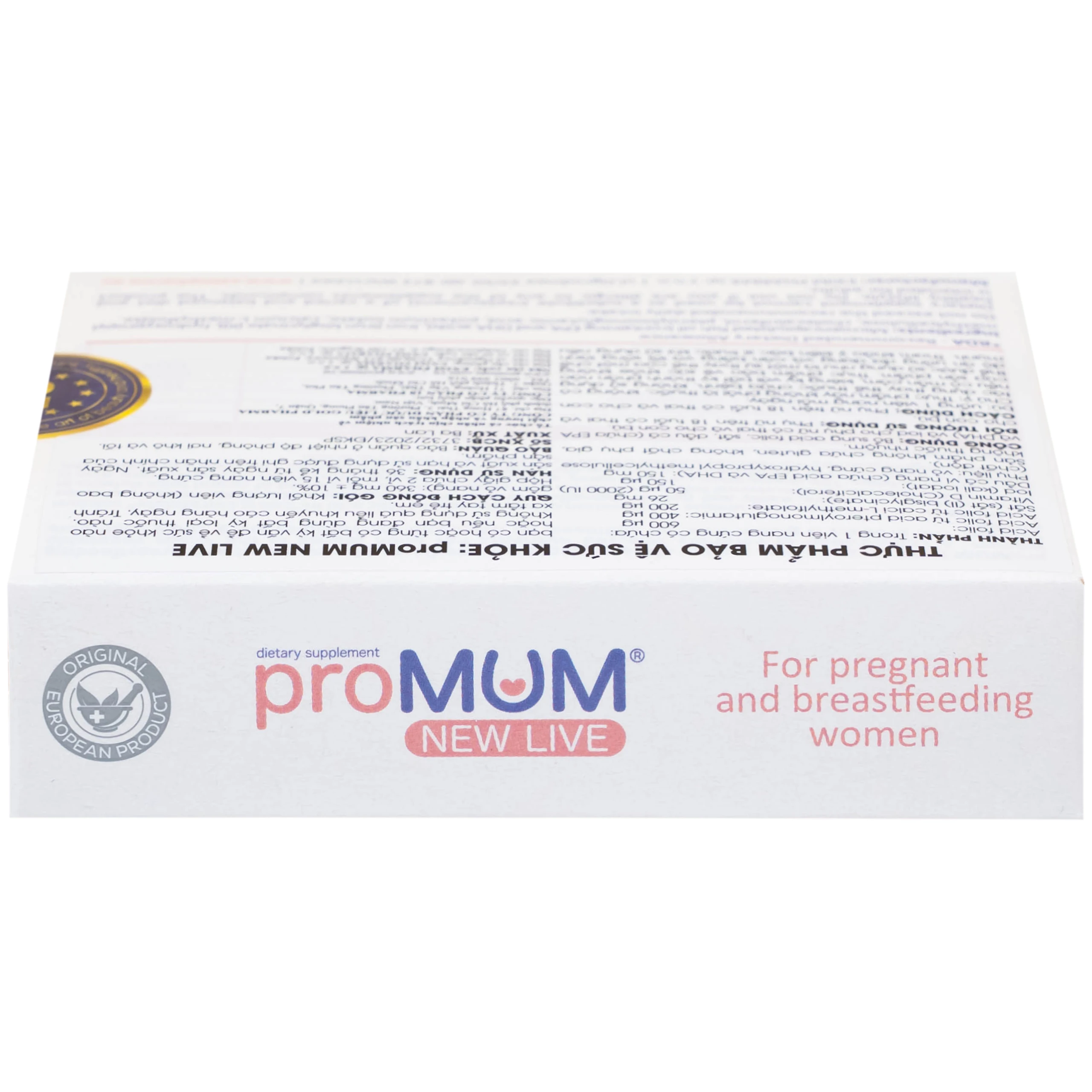 Viên uống bổ sung Acid folic, sắt cho phụ nữ mang thai và cho con bú proMUM New Live (2 vỉ x 15 viên)