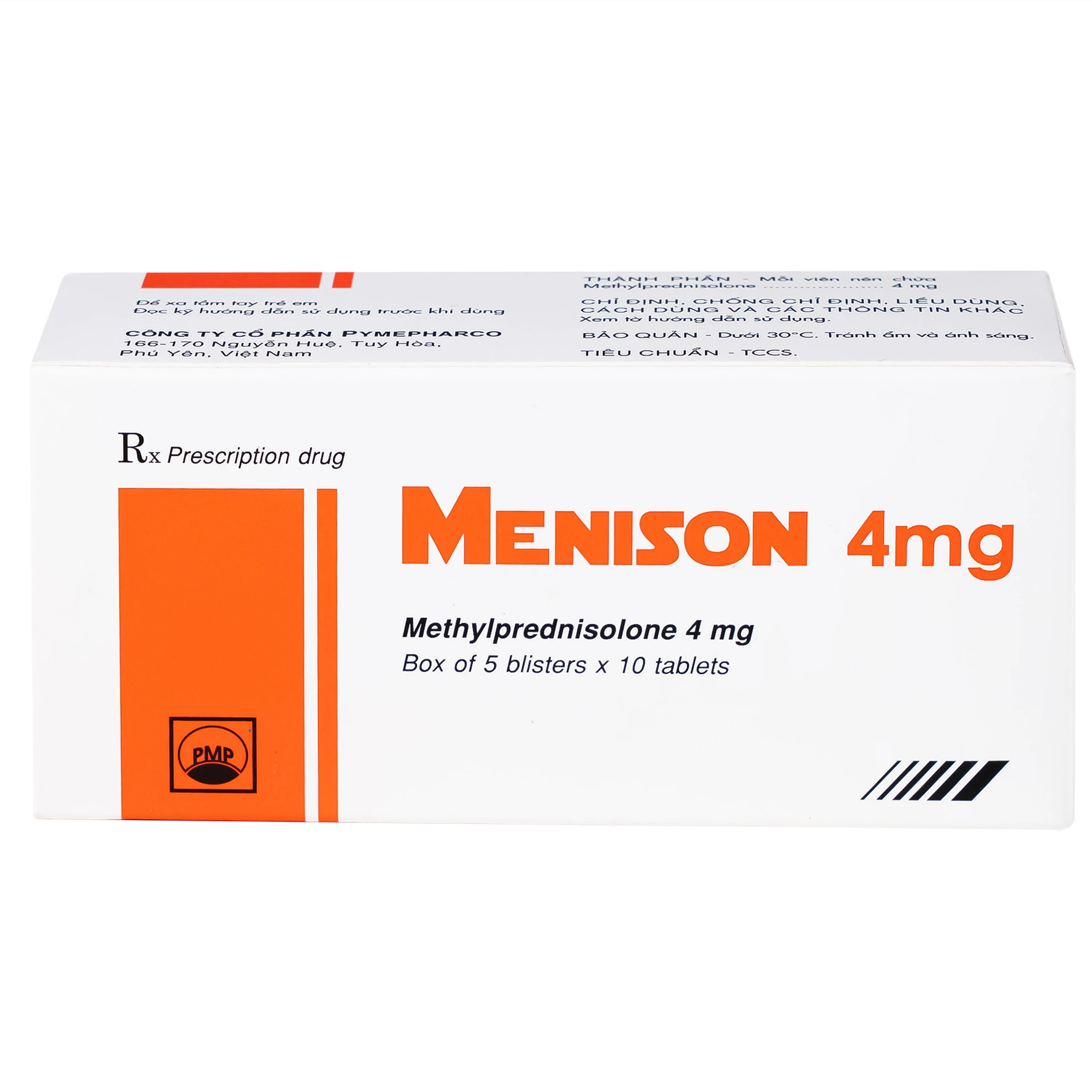 Thuốc Menison 4mg Pymepharco điều trị các bệnh liên quan đến viêm, dị ứng, miễn dịch (5 vỉ x 10 viên)