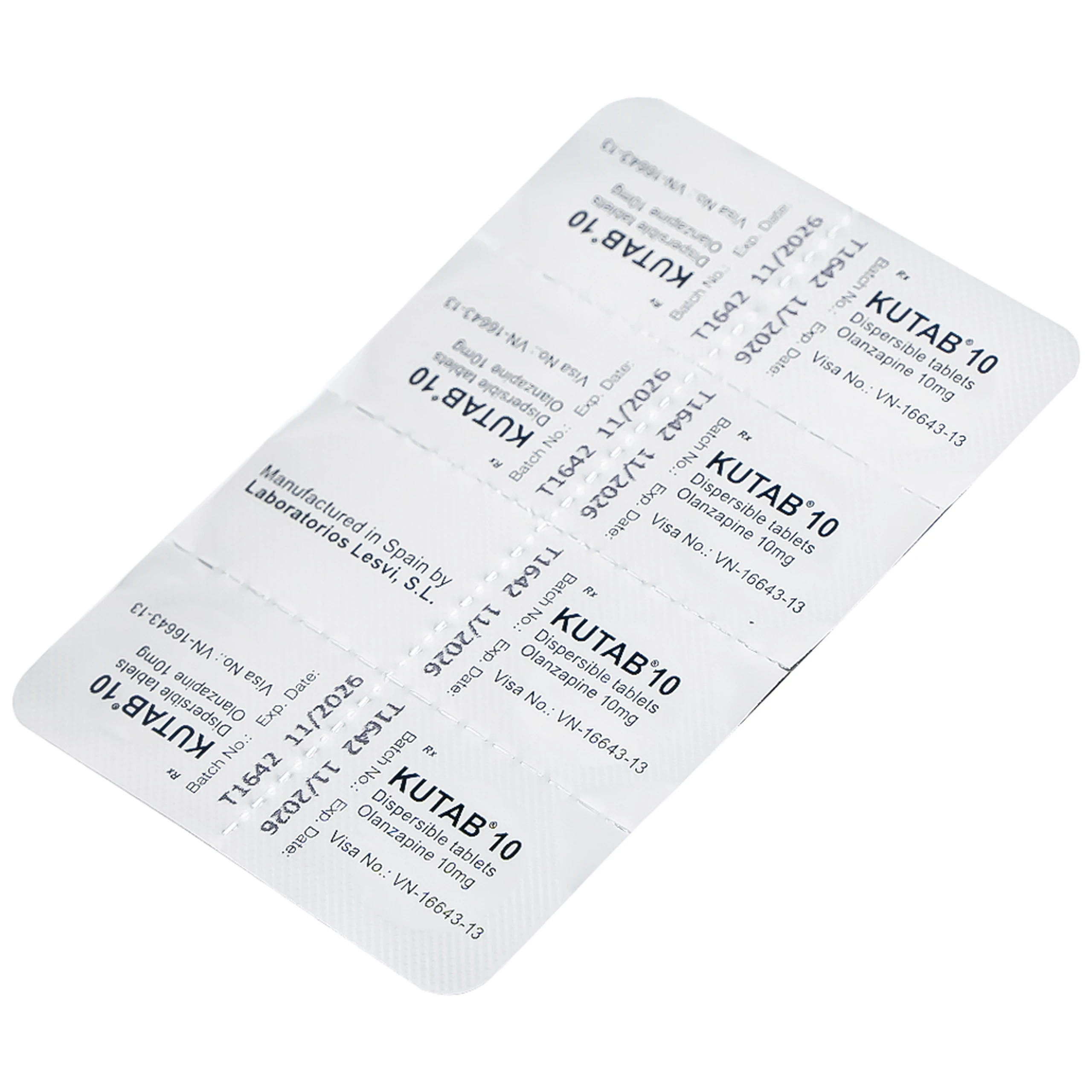 Thuốc Kutab 10 Levis điều trị tâm thần phân liệt, giai đoạn hưng cảm vừa đến nặng (12 vỉ x 7 viên)