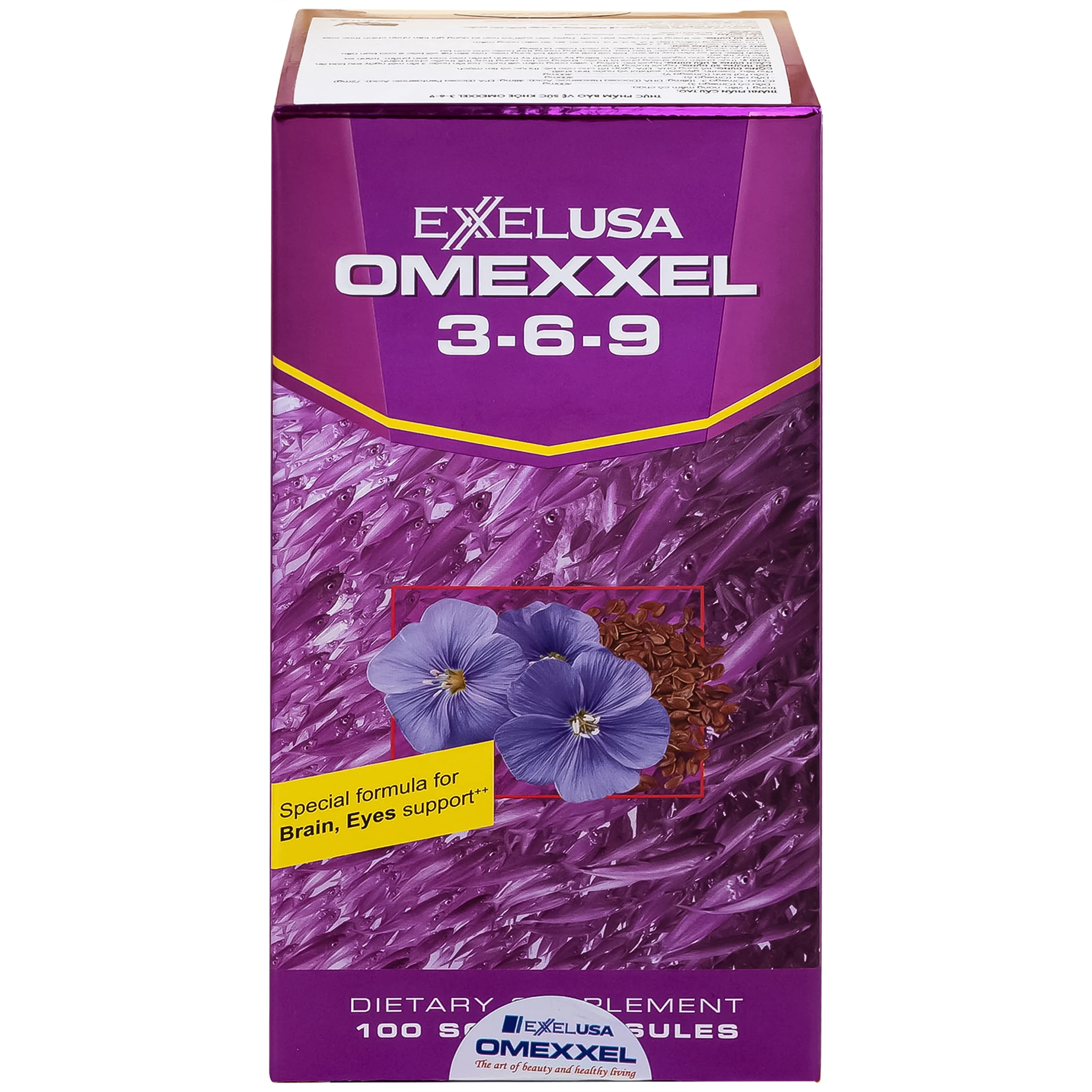 Viên uống hỗ trợ tốt cho não bộ, thị lực và tim mạch Omexxel 3-6-9 (100 viên)