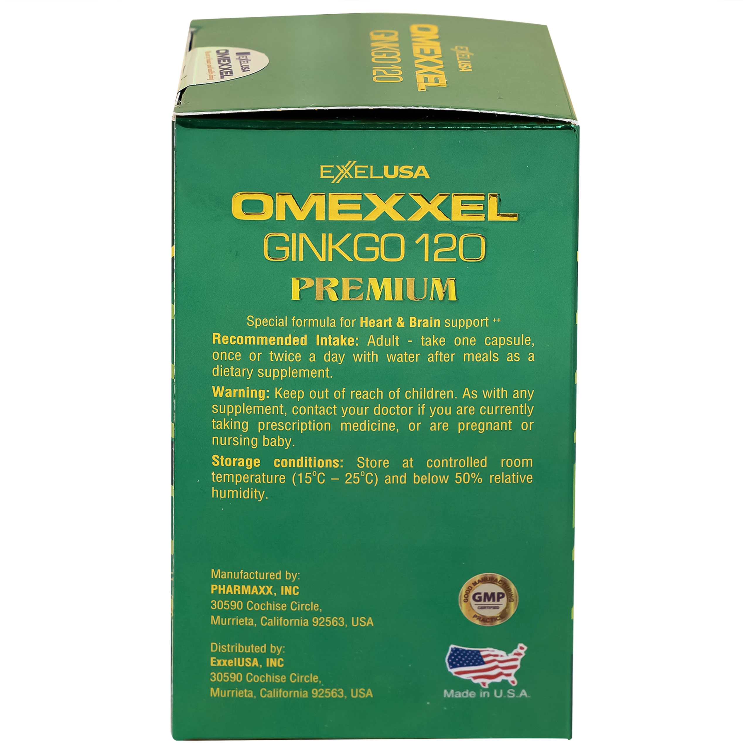 Viên uống hỗ trợ tốt cho não và tim mạch Omexxel Ginkgo 120 Premium (60 viên)