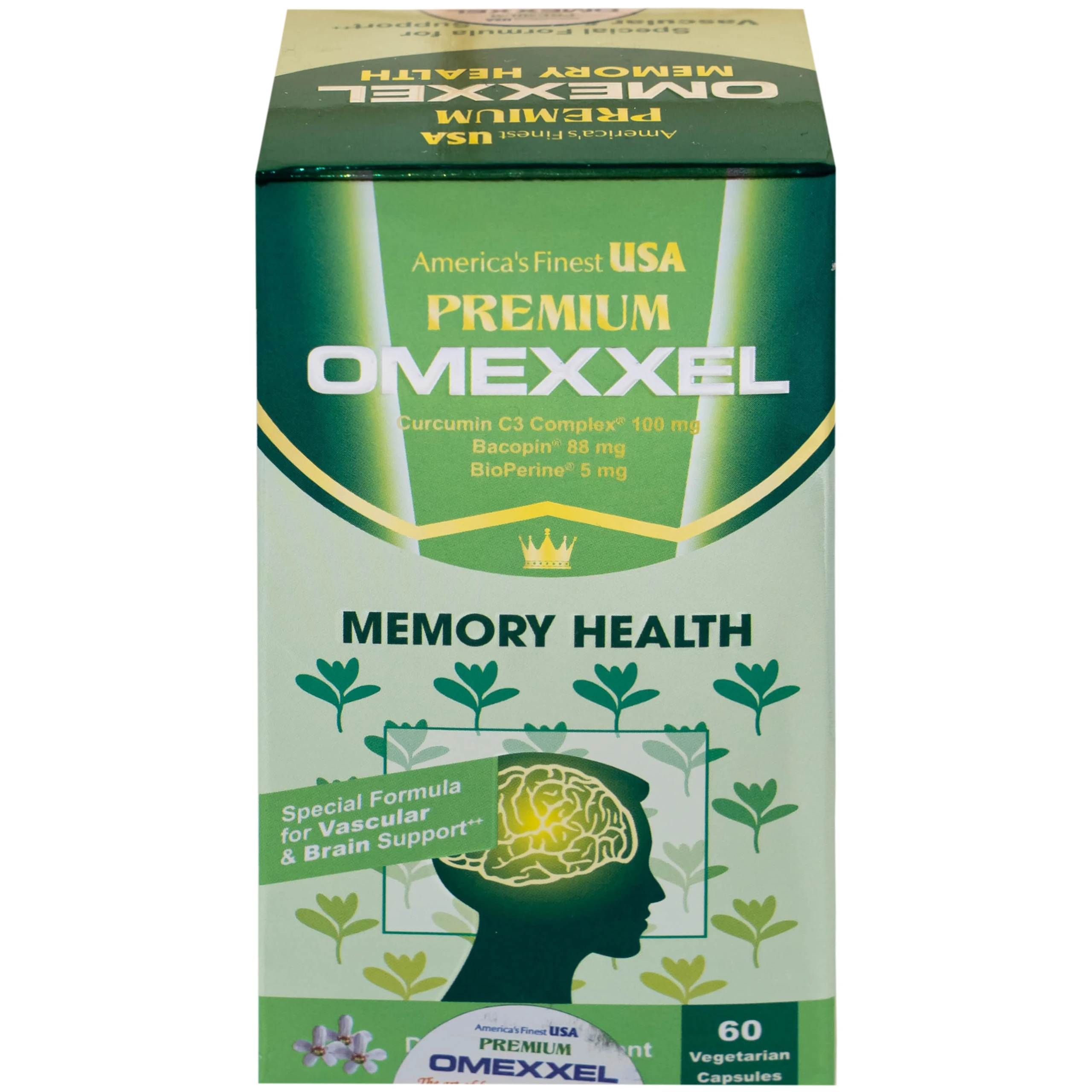 Viên uống hỗ trợ tốt cho não bộ Premium Omexxel Memory Health (60 viên)