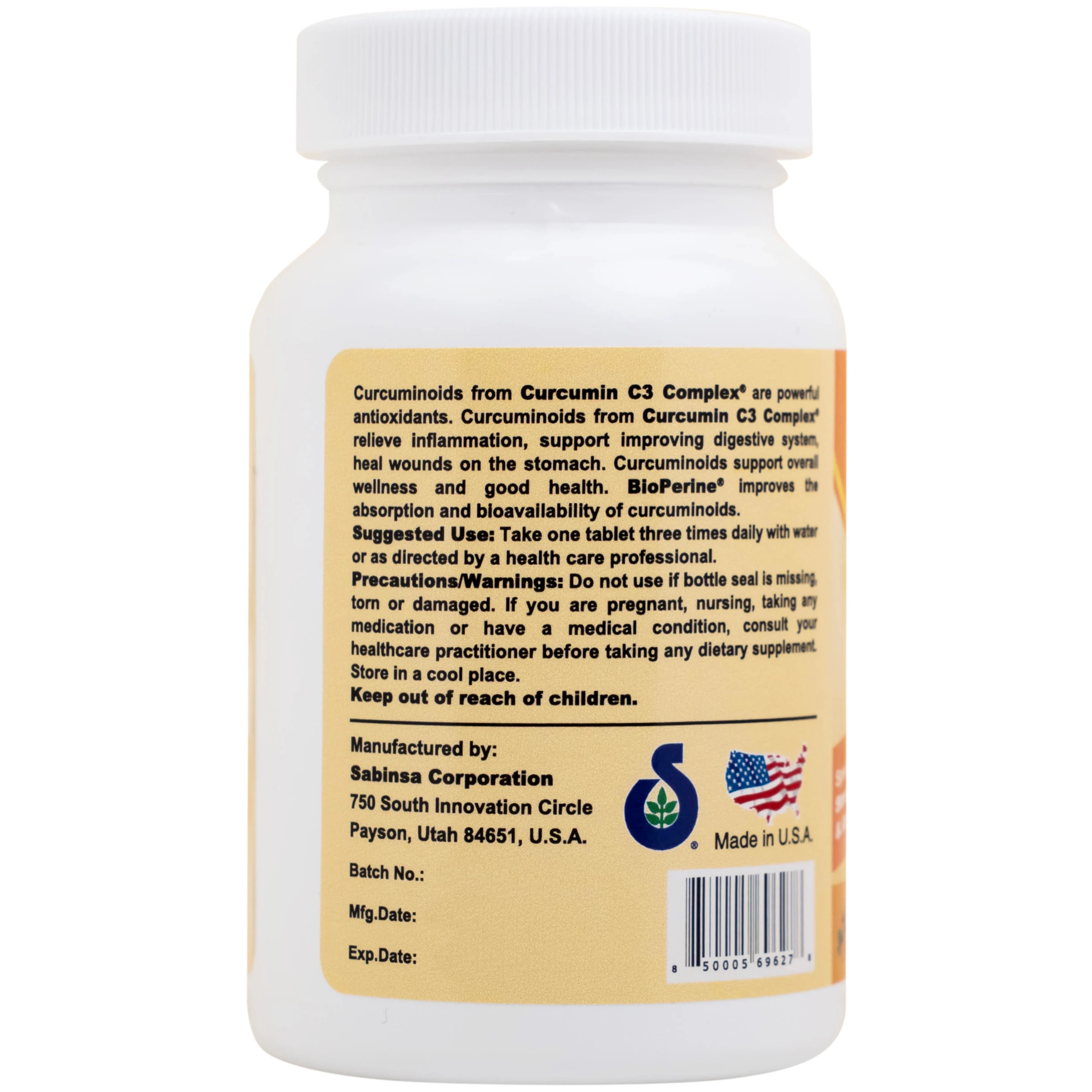 Viên uống hỗ trợ cải thiện tiêu hóa Premium Omexxel Curcumin C3 Complex W/Bioperine (60 viên)