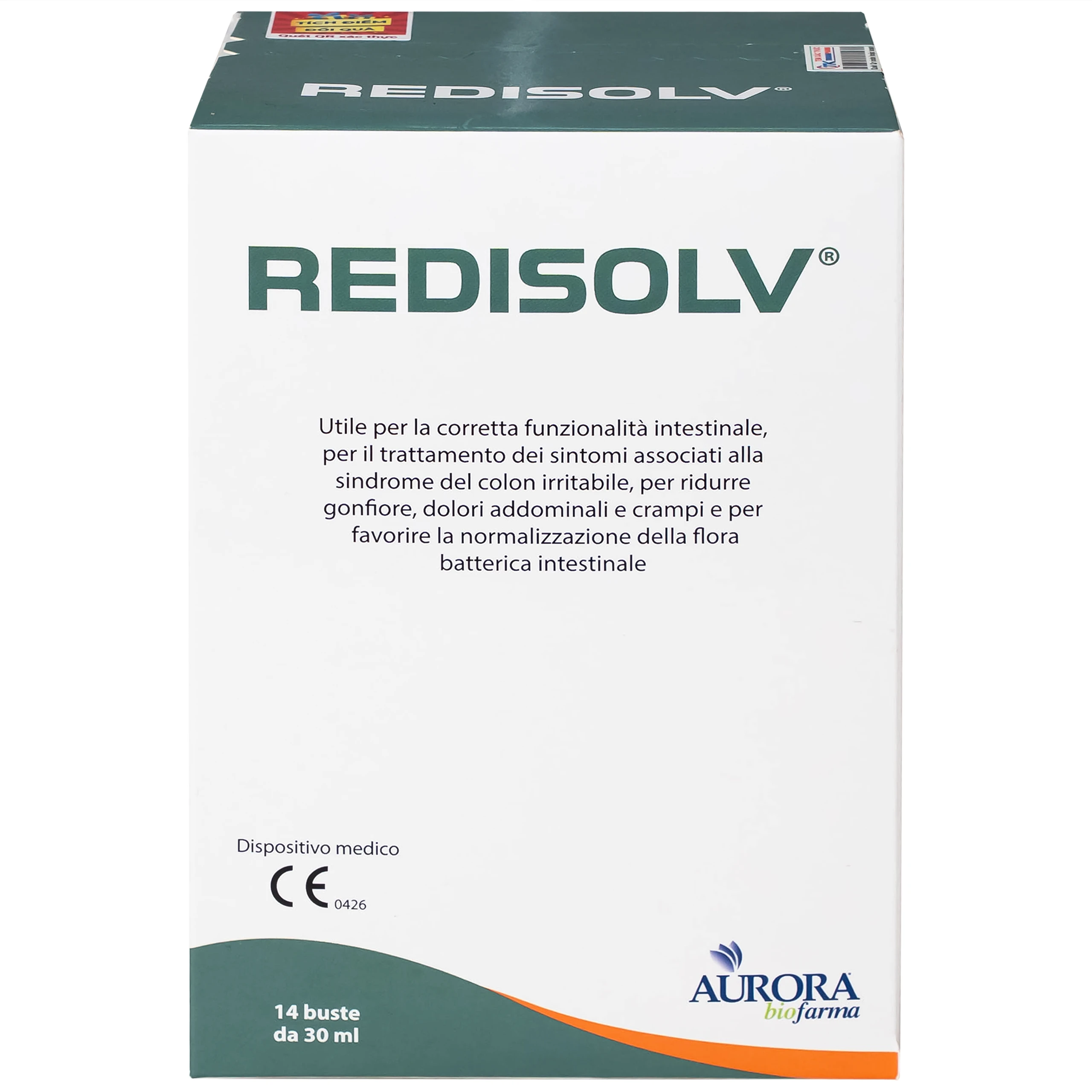 Gel Redisolv Aurora điều trị hội chứng ruột kích thích (IBS) (14 gói) giảm ngay triệu chứng tiêu chảy, đầy hơi, chướng bụng, rối loạn phân