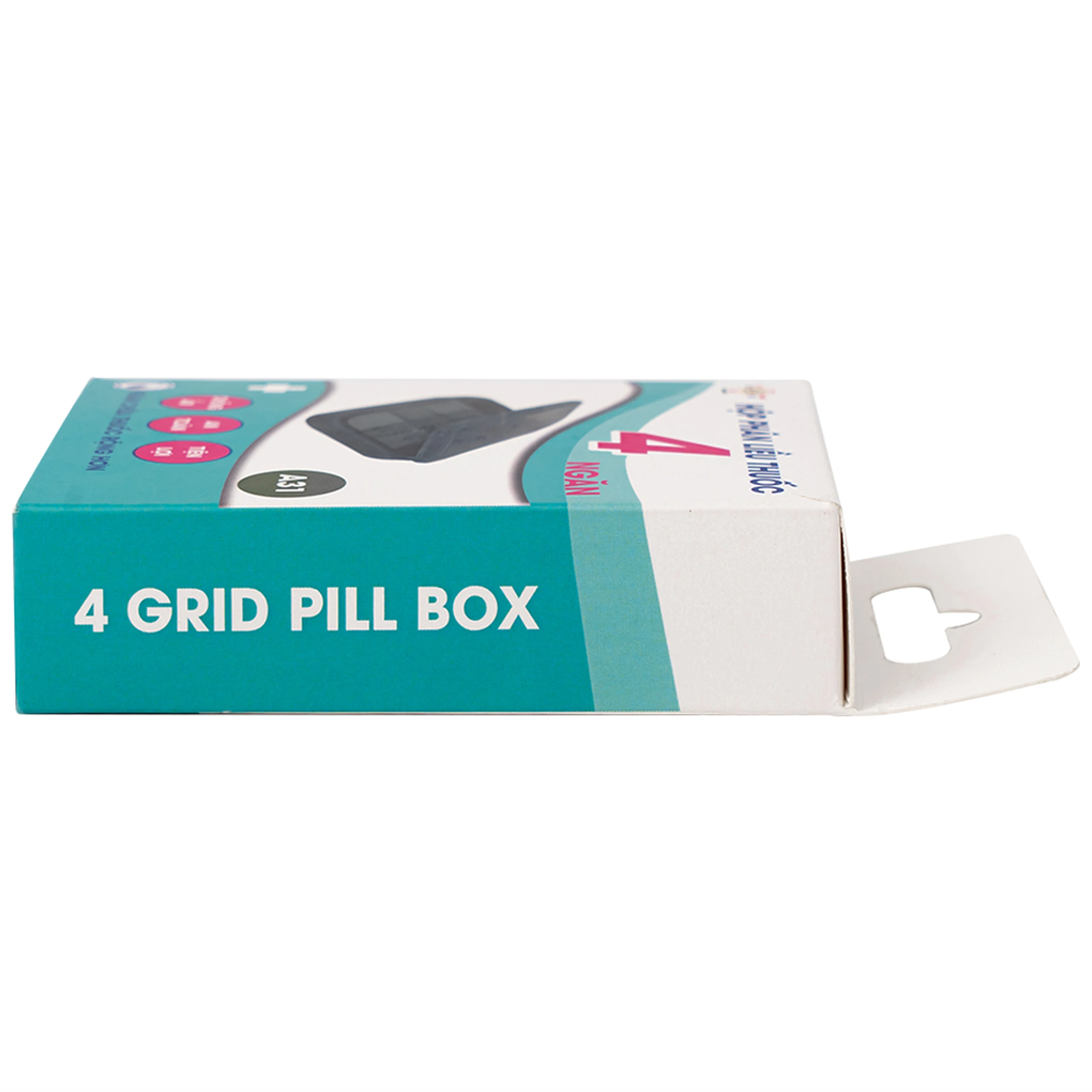 Hộp phân liều thuốc 4 ngăn A31 Duy Thành (màu xanh)