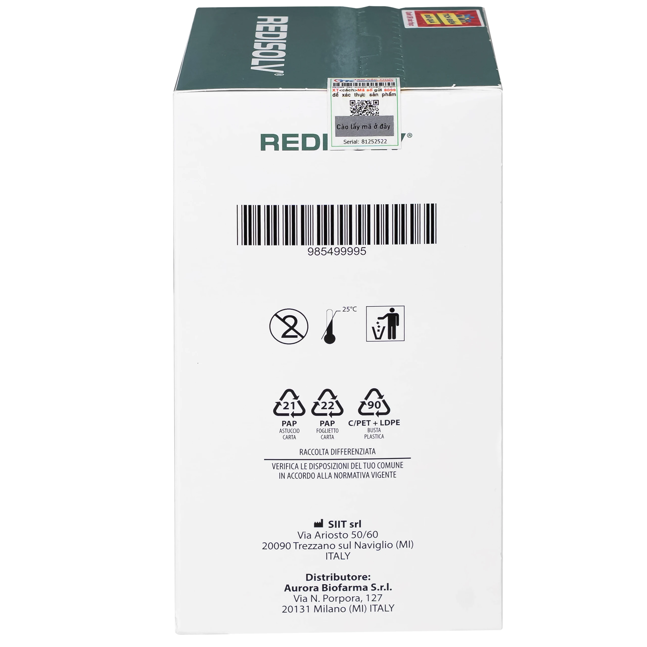 Gel Redisolv Aurora điều trị hội chứng ruột kích thích (IBS) (14 gói) giảm ngay triệu chứng tiêu chảy, đầy hơi, chướng bụng, rối loạn phân