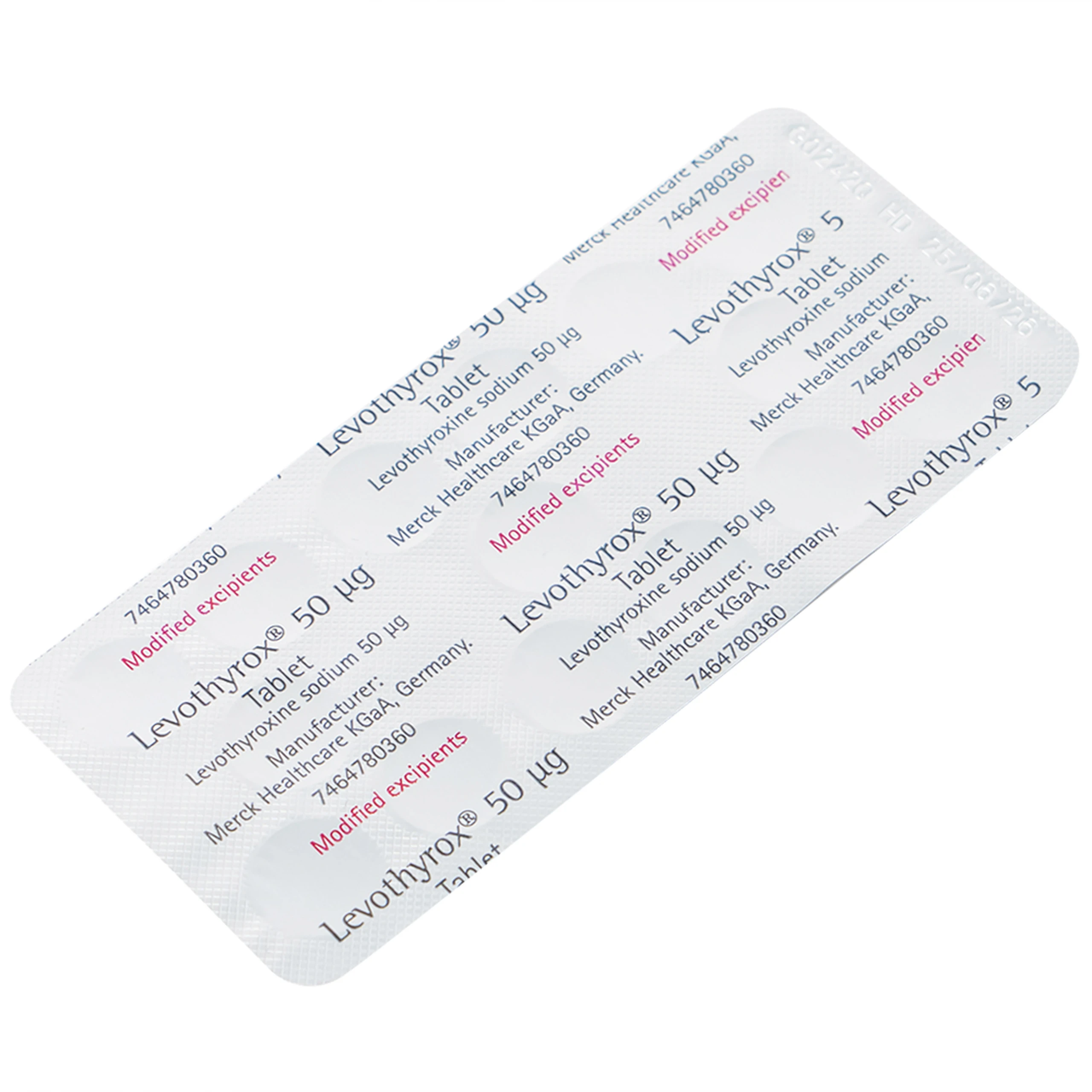 Thuốc Levothyrox 50µg Merck điều trị bướu giáp, suy giáp, ung thư giáp (2 vỉ x 15 viên)