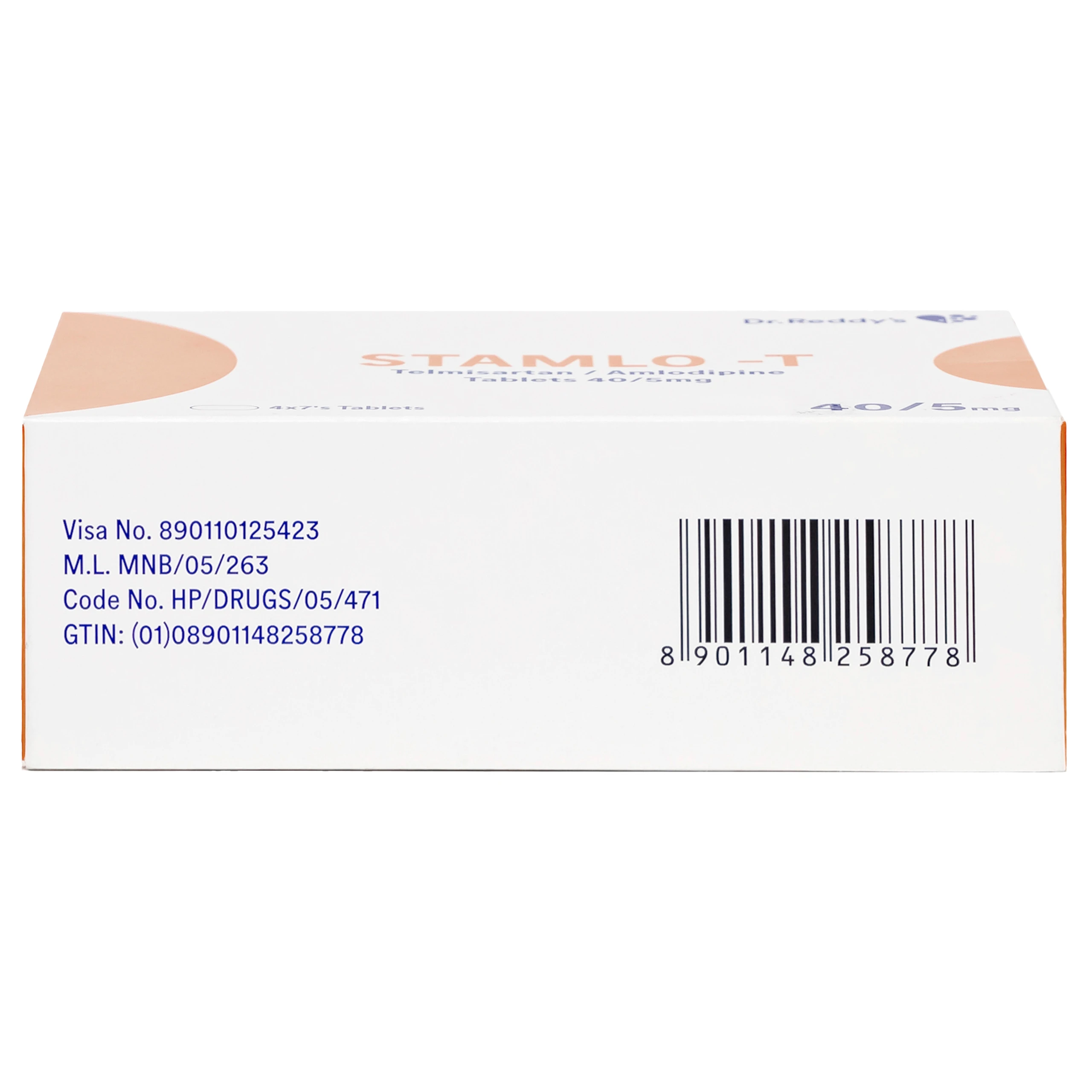 Thuốc Stamlo-T 40mg/5mg Dr.Reddy điều trị tăng huyết áp (4 vỉ x 7 viên)