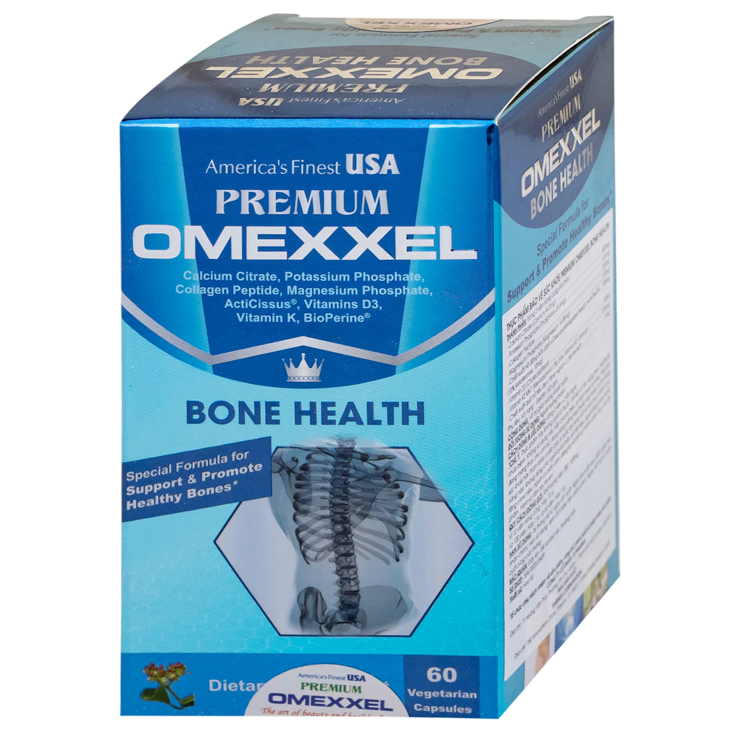 Viên uống hỗ trợ xương khỏe mạnh Premium Omexxel Bone Health (60 viên)