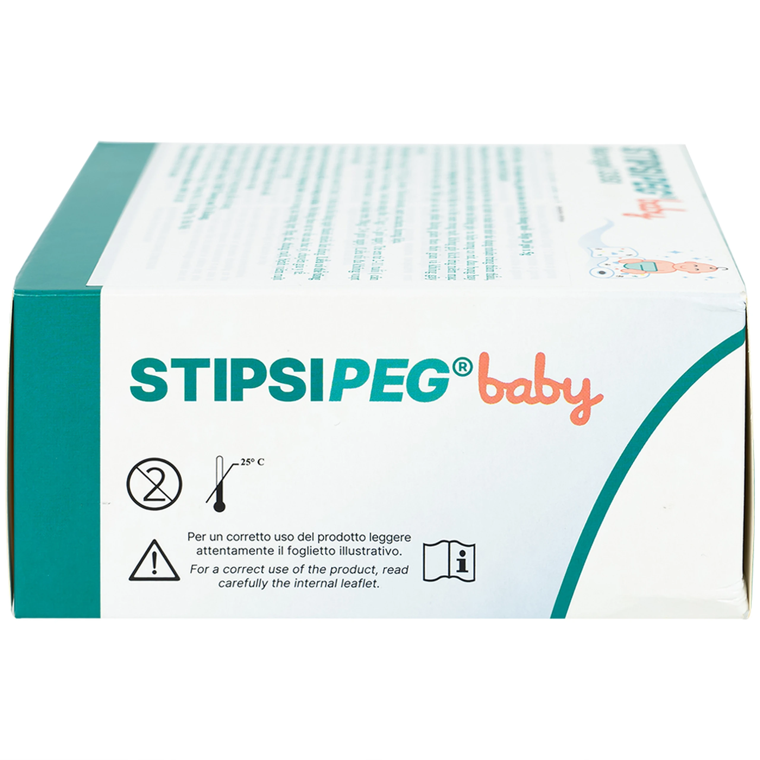 Bột nhuận tràng Stipsipeg Baby Macrogol 3350 (20 gói x 5g) cải thiện tình trạng táo bón cho trẻ từ 6 tháng tuổi