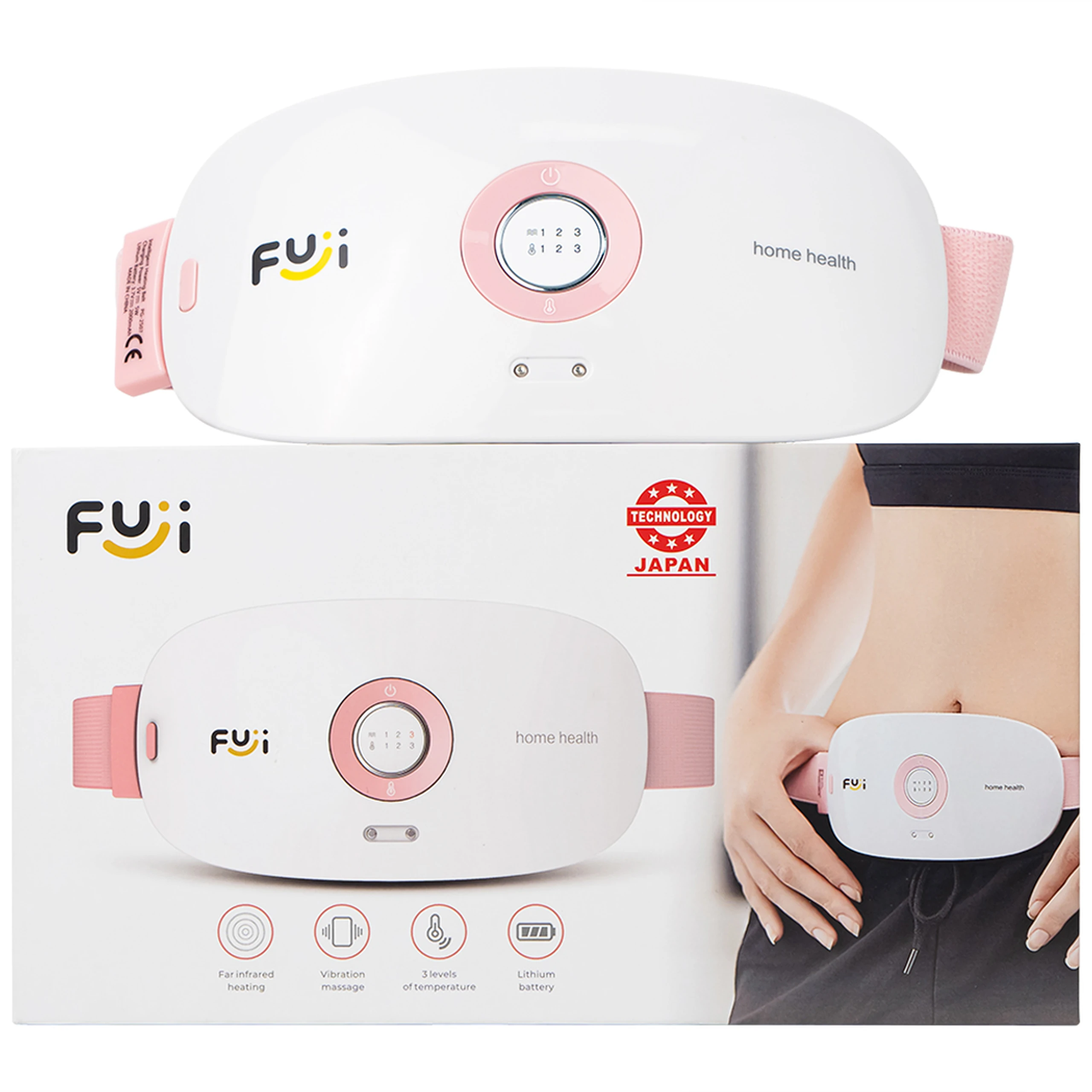Máy massage (mát xa) bụng Fuji PG-2507 giúp làm ấm đều vùng bụng