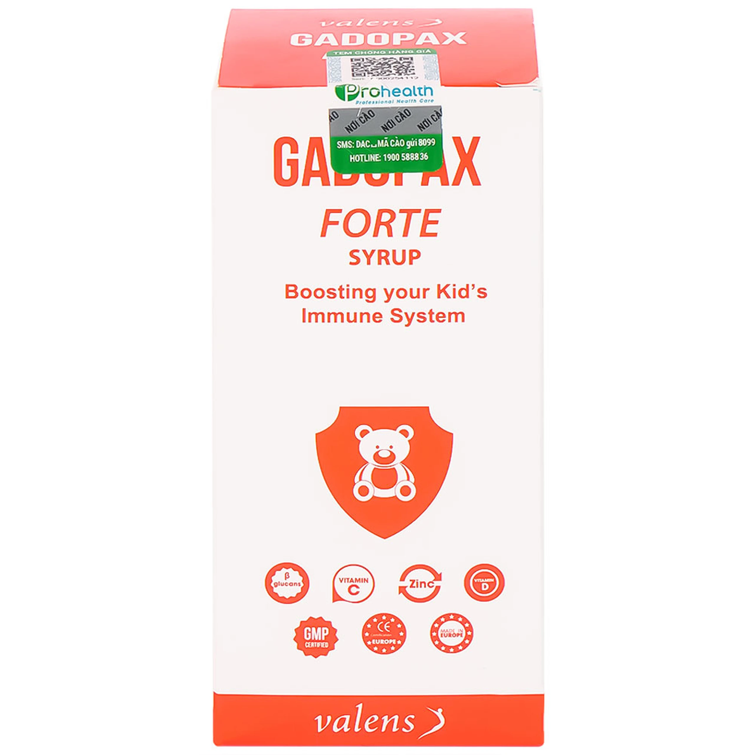 Siro hỗ trợ tăng sức đề kháng Gadopax Forte Valens (100ml)