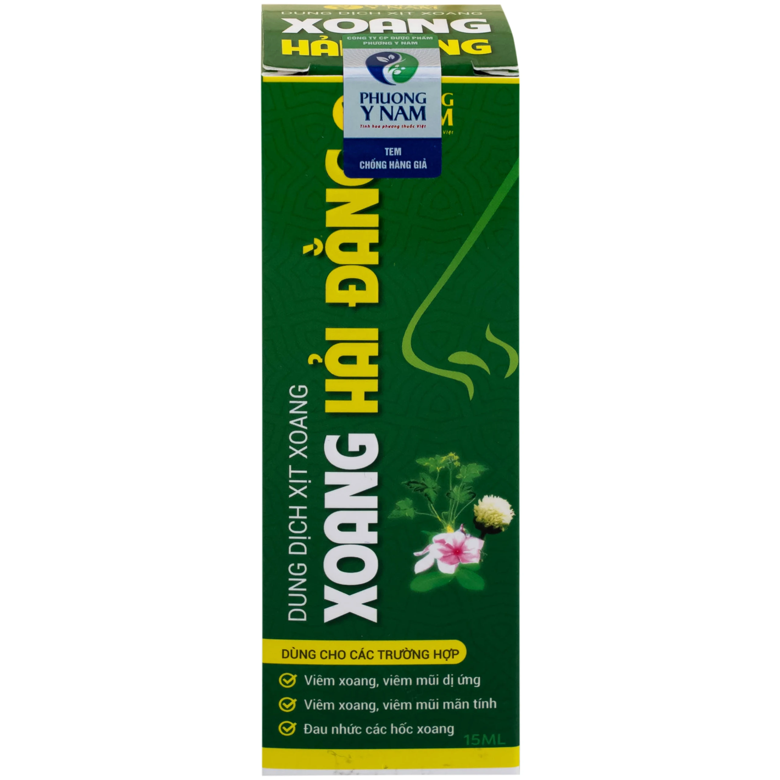 Xịt mũi xoang Hải Đằng 15ml giúp ngăn ngừa và giảm viêm xoang, viêm mũi dị ứng