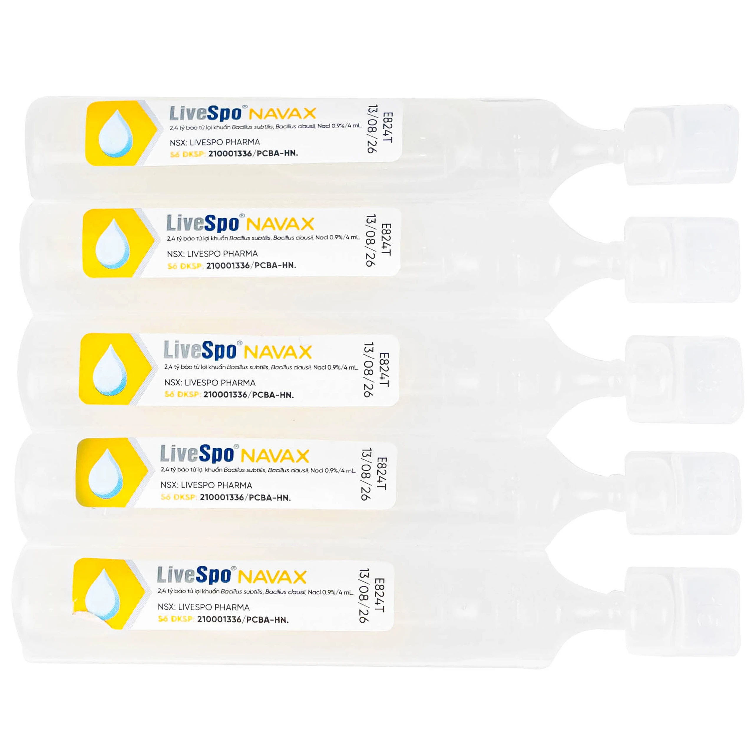 Dung dịch vệ sinh tai mũi họng Livespo Navax (10 ống x 4ml) giảm nguy cơ viêm đường hô hấp