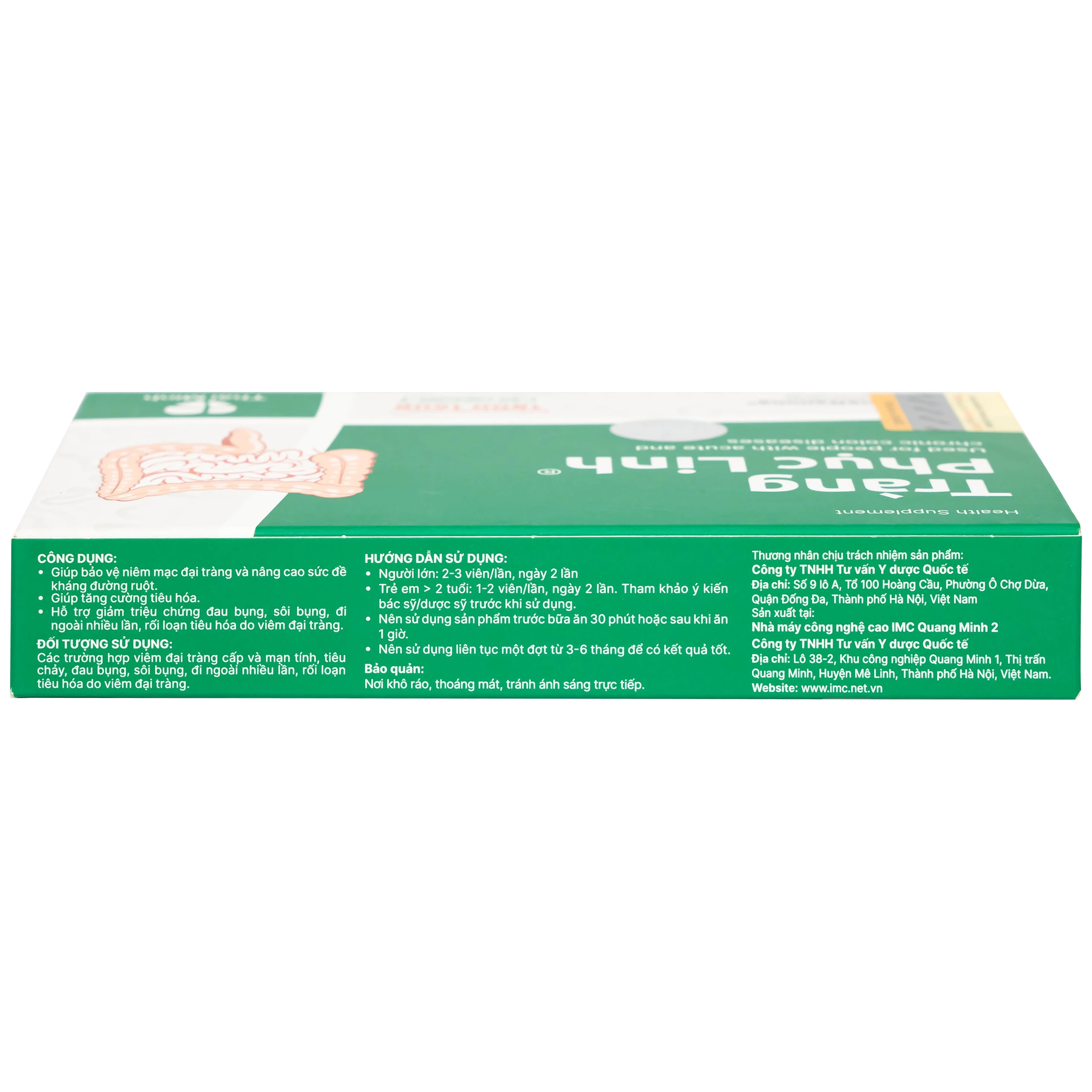 Viên hỗ trợ viêm đại tràng cấp và mãn tính Tràng Phục Linh (2 vỉ x 10 viên)