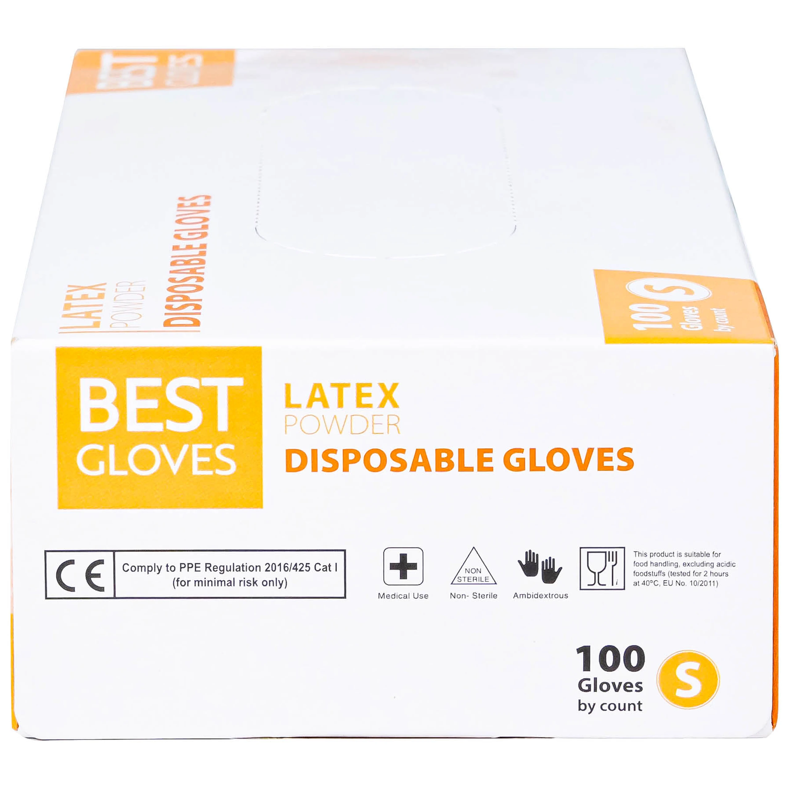 Găng tay y tế có bột, phủ Latex size S (100 cái) Powder Disposable 