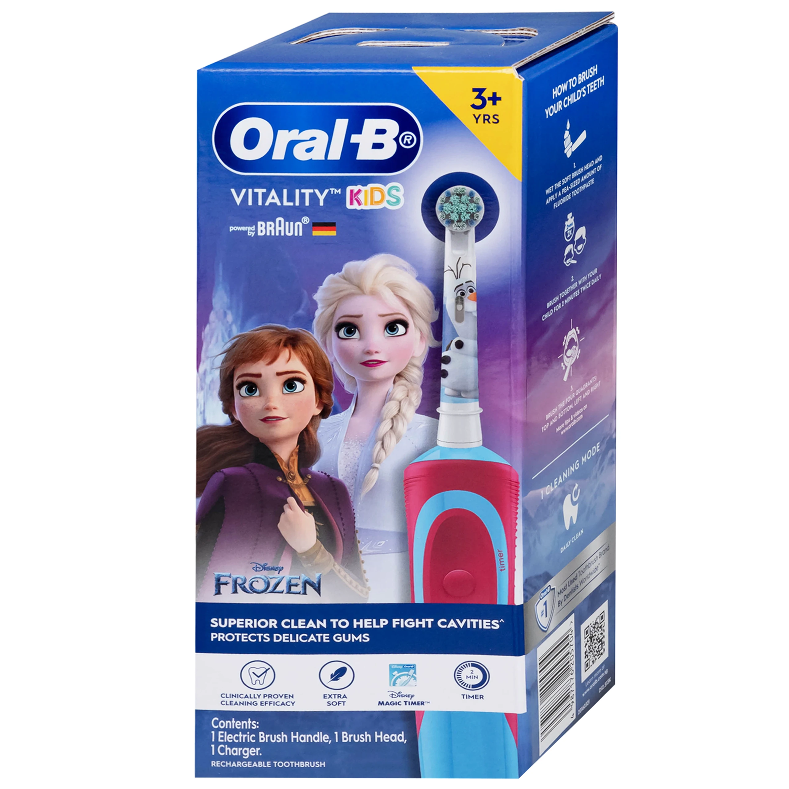 Bàn chải đánh răng trẻ em Oral-B Vitality D12 Disney Frozen (sạc điện)