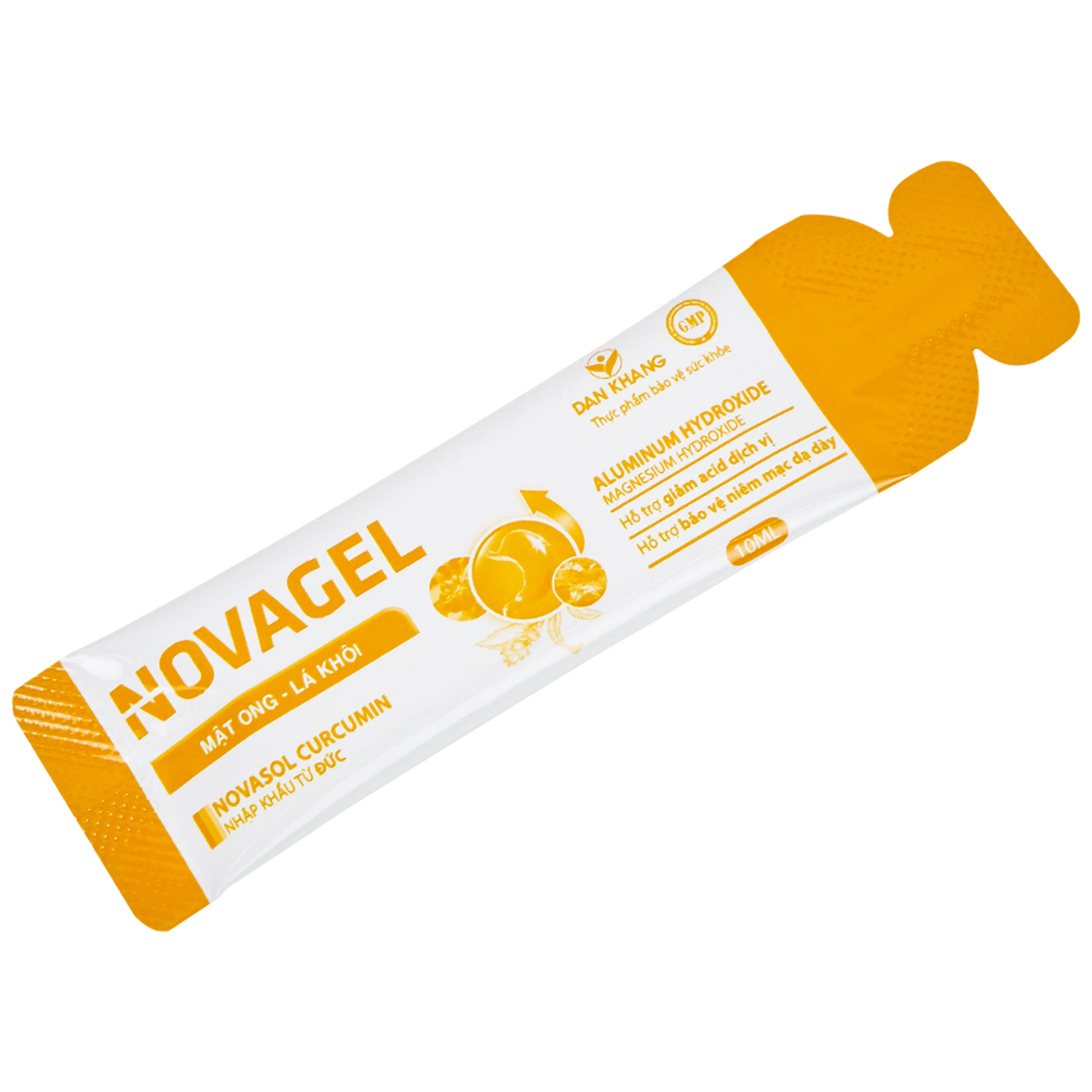 Thực phẩm bảo vệ sức khỏe Novagel Dân Khang hỗ trợ giảm acid dịch vị, bảo vệ niêm mạc dạ dày (Hộp 20 gói x 10ml) 6