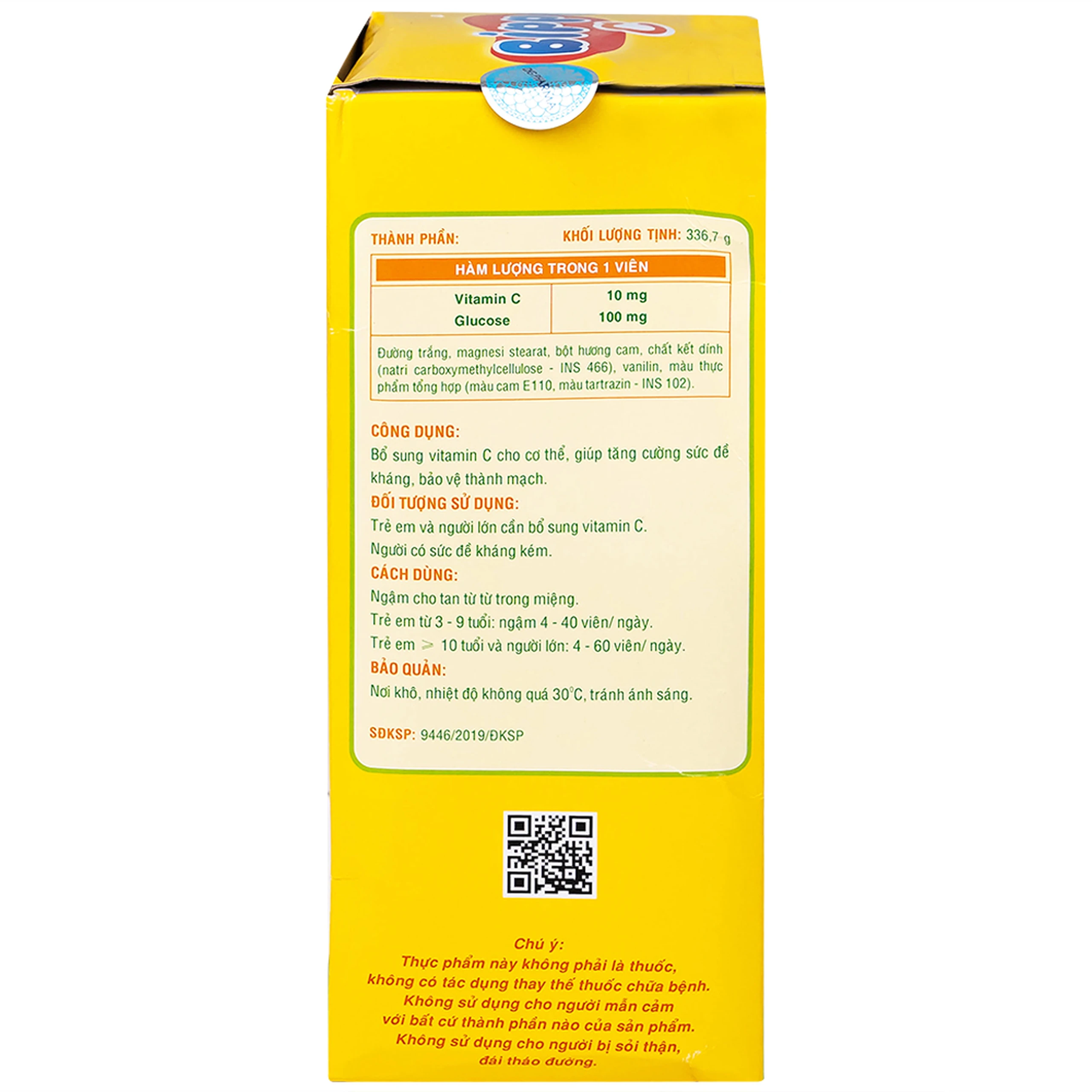 Viên Ngậm Tăng Đề Kháng Cho Bé Vị Cam Bipp C DHG Pharma (35 gói) 4