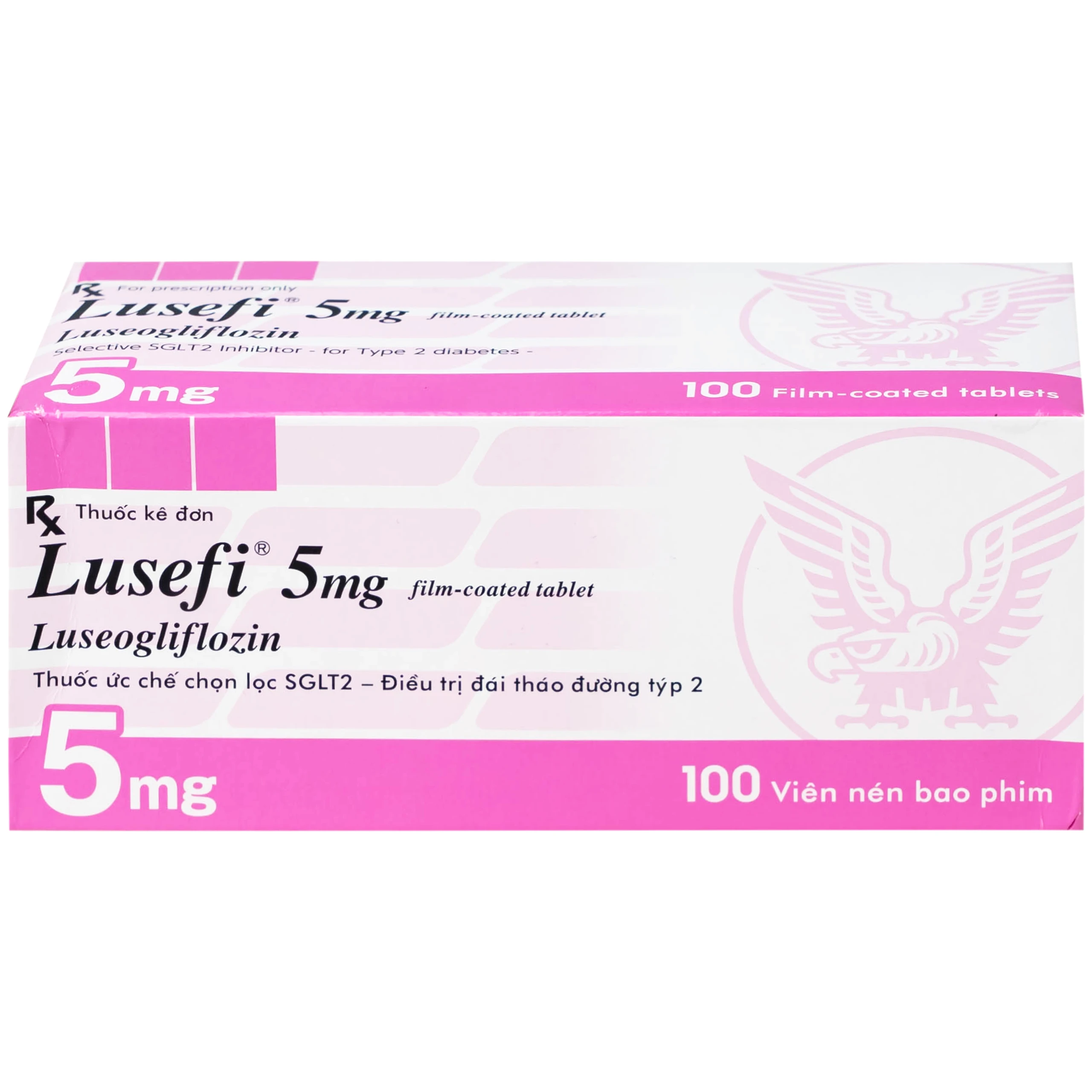 Thuốc Lusefi 5mg Taisho điều trị bệnh đái tháo đường tuýp 2, cải thiện việc kiểm soát đường huyết (10 vỉ x 10 viên)