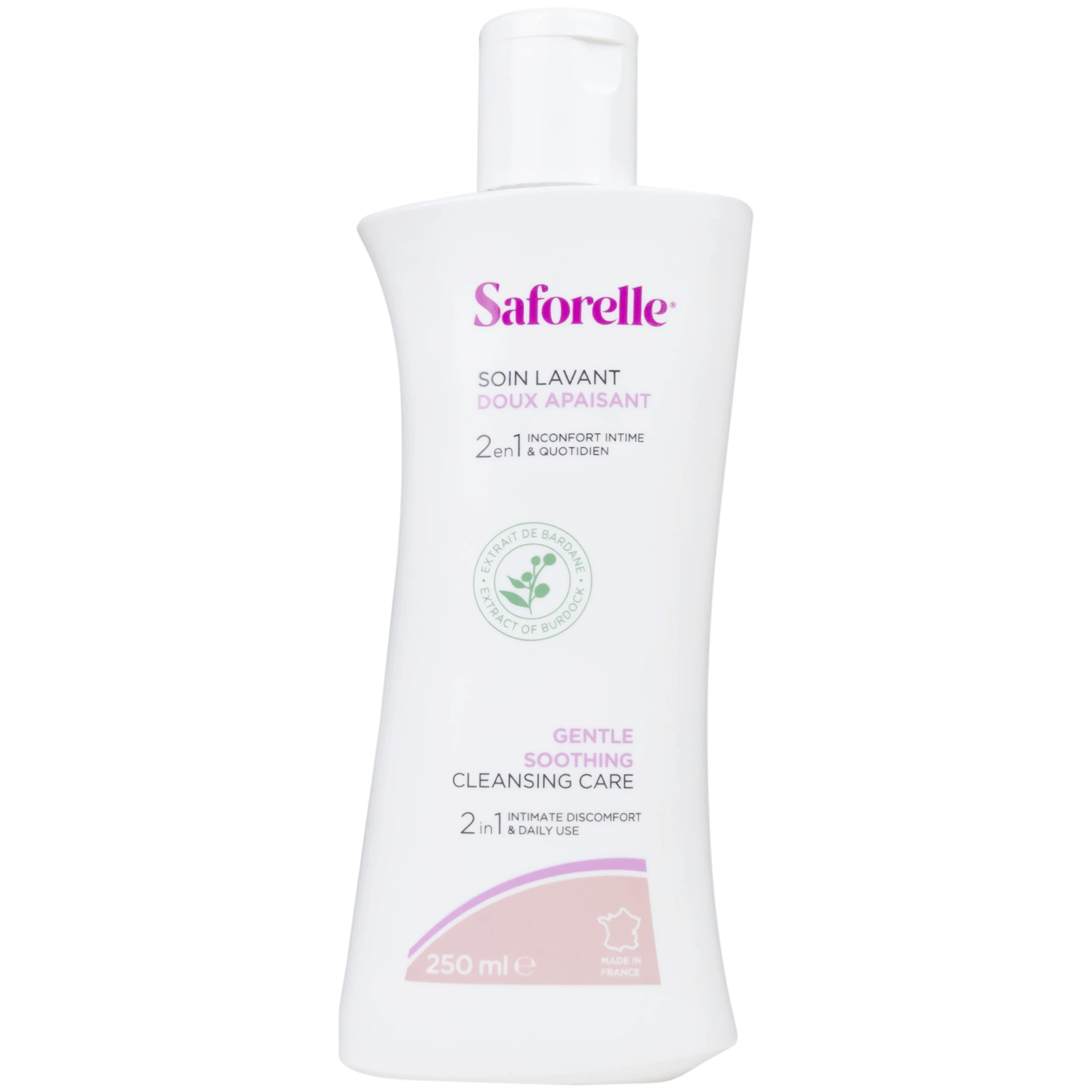 Dung dịch vệ sinh phụ nữ Saforelle Gentle Soothing Cleansing Care làm sạch dịu nhẹ, bảo vệ vùng kín (250ml)