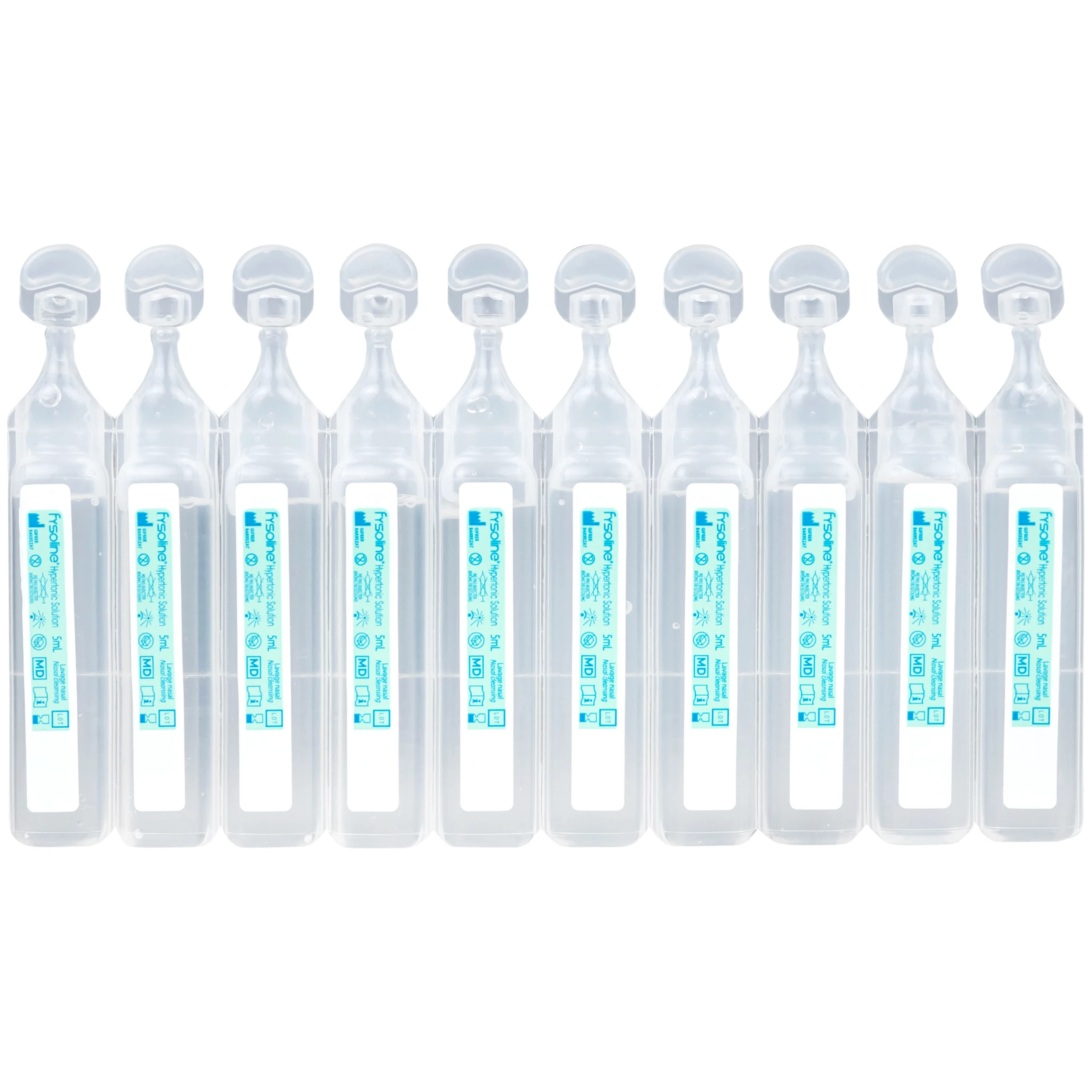 Nước muối sinh lý Fysoline Hypertonique ưu trương (20 ống x 5ml) giúp giảm phù nề và giữ ẩm niêm mạc mũi