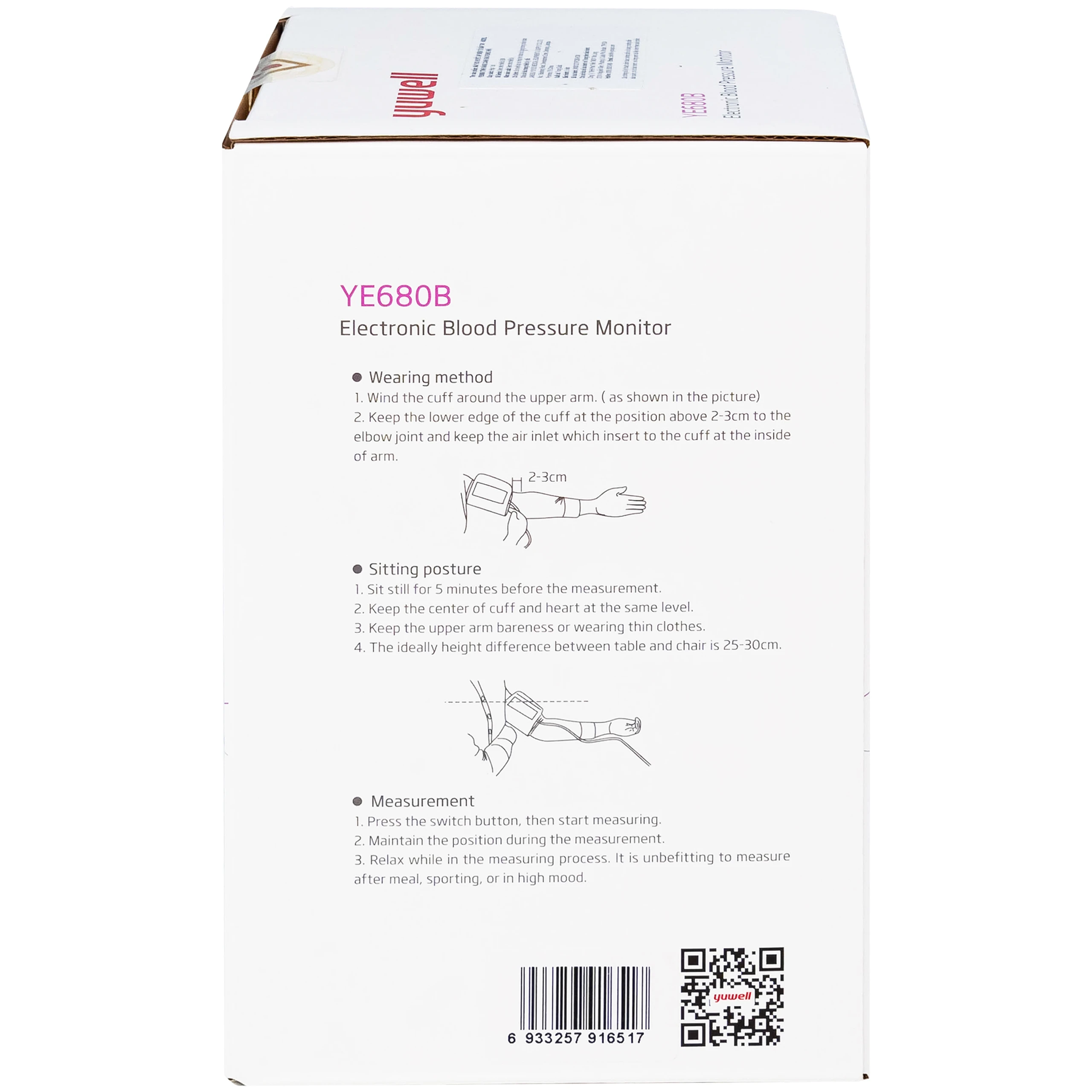 Máy đo huyết áp bắp tay Yuwell YE680B hỗ trợ đo huyết áp, cảnh báo đột quỵ