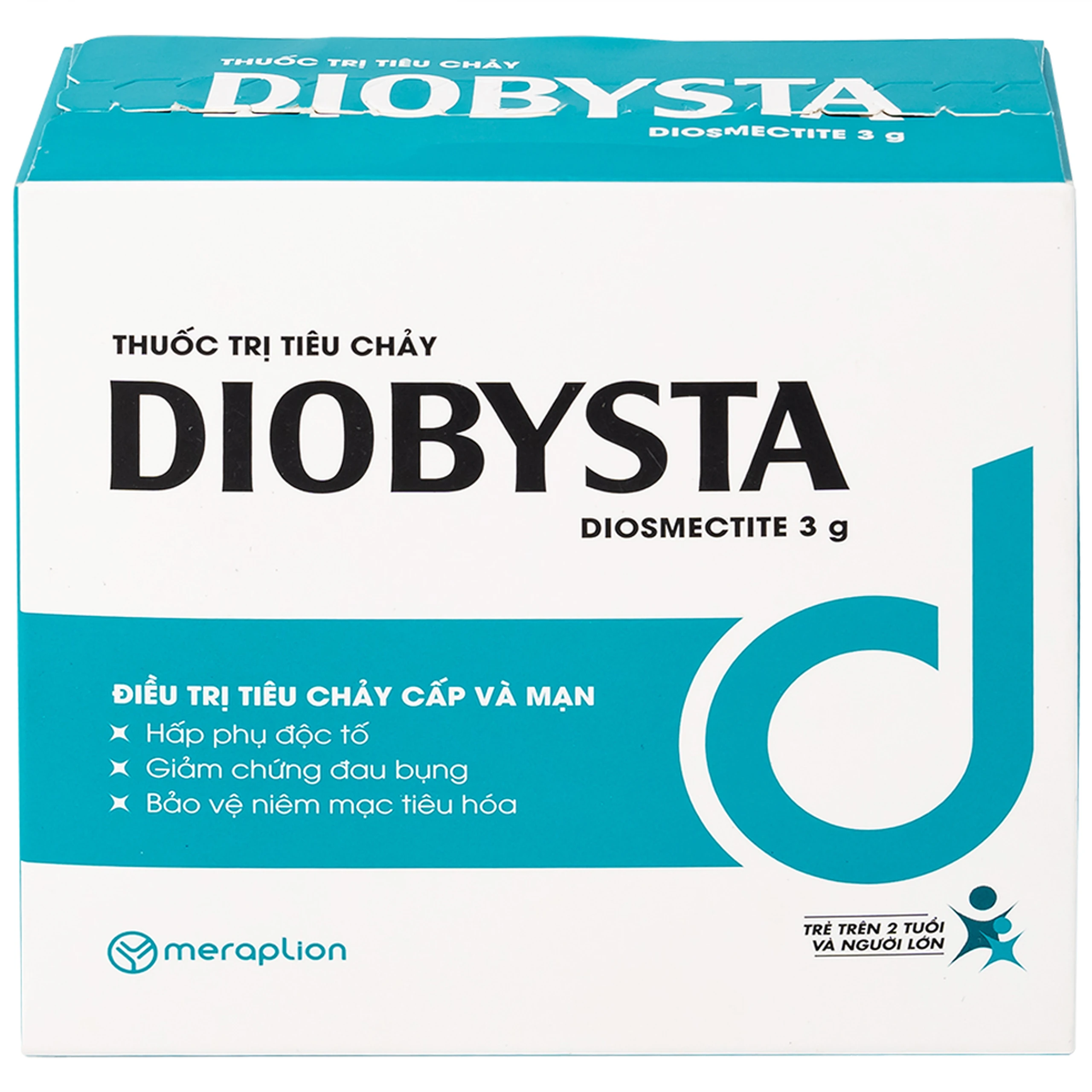 Thuốc Diobysta Merap điều trị tiêu chảy cấp và mạn (12 gói)