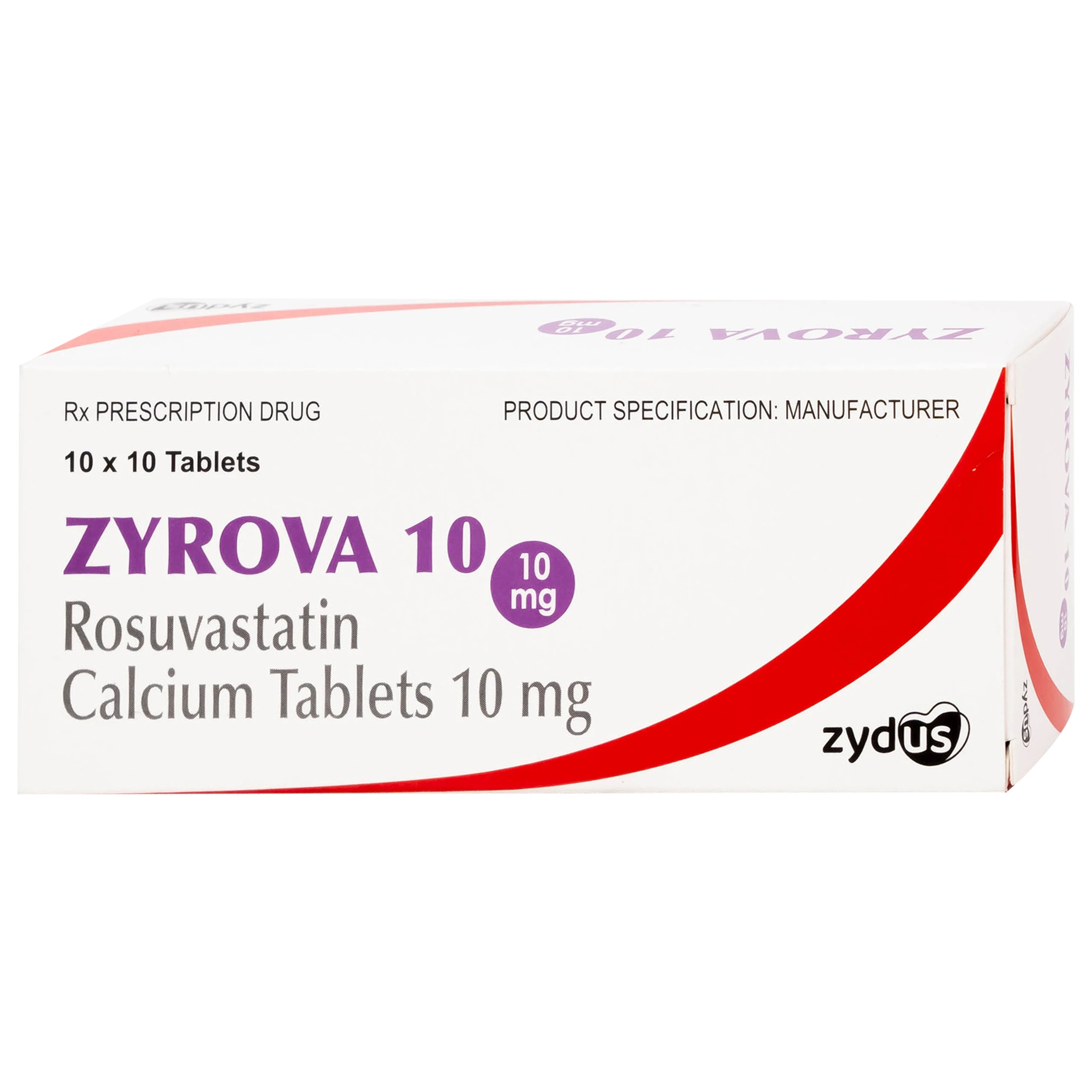 Thuốc Zyrova 10 Zydus điều trị cholesterol cao trong máu (10 vỉ x 10 viên)