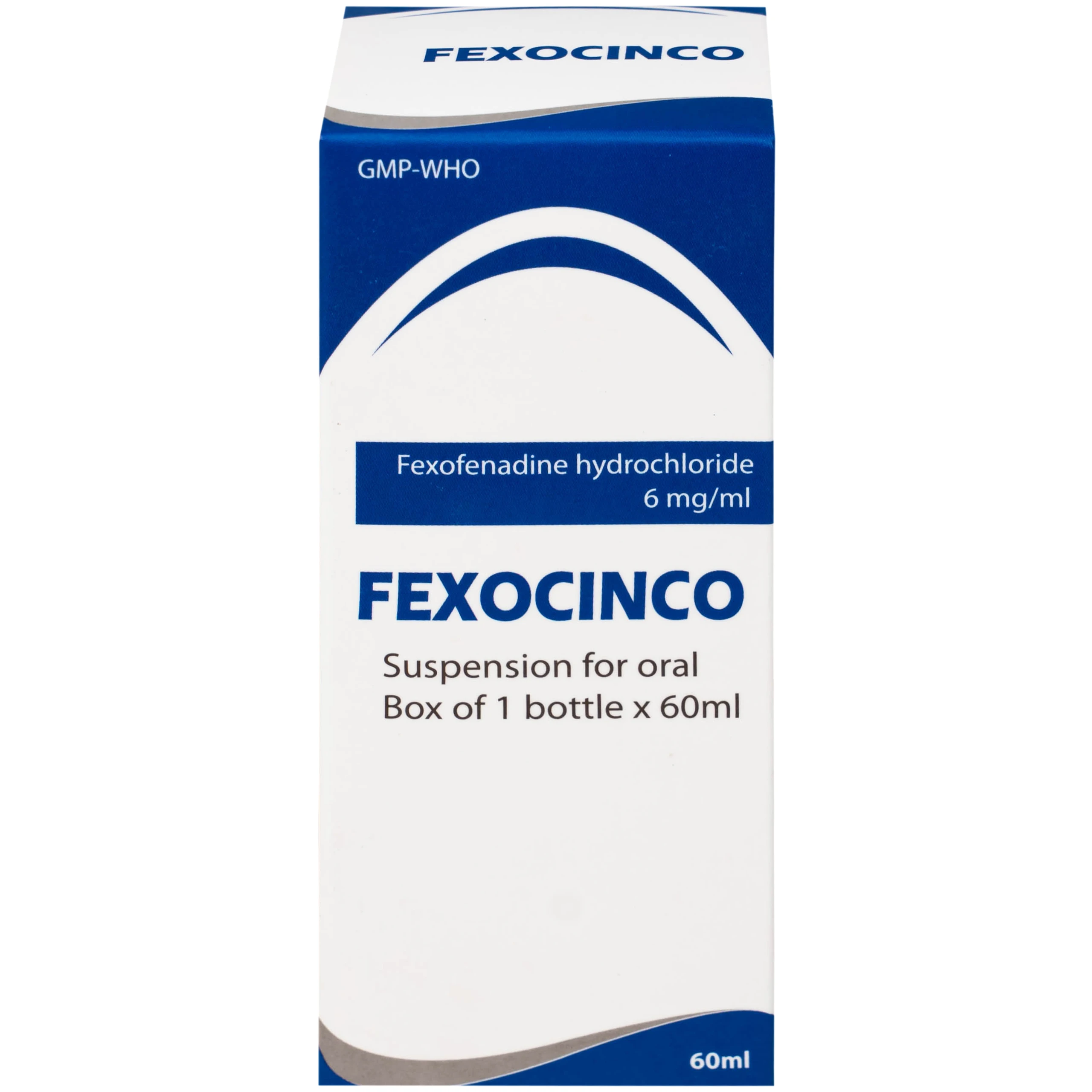 Thuốc Fexocinco 6mg Hà Nam điều trị triệu chứng viêm mũi dị ứng theo mùa và mày đay mạn tính (60ml)