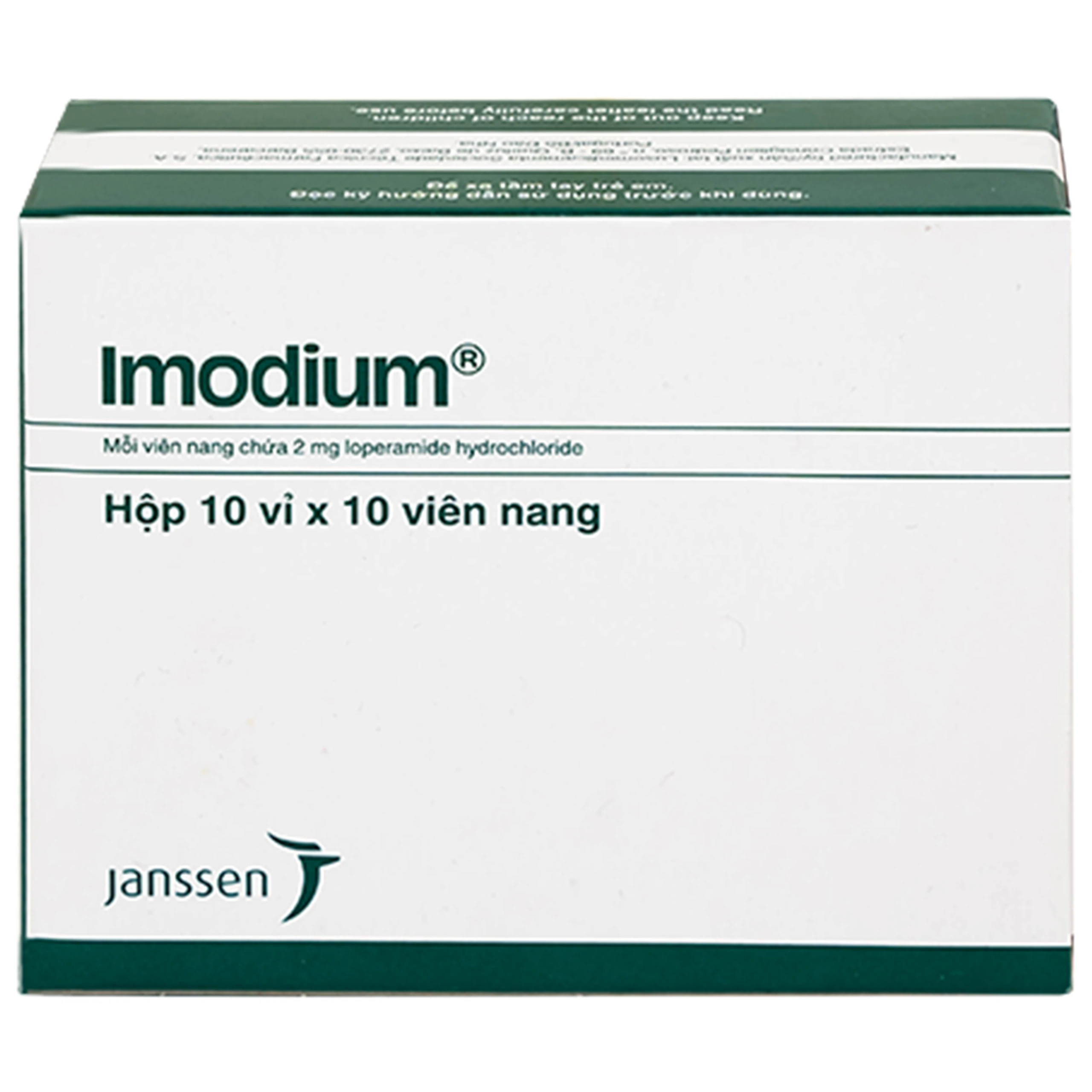 Thuốc Imodium 2mg Janssen điều trị tiêu chảy cấp tính (10 vỉ x 10 viên)