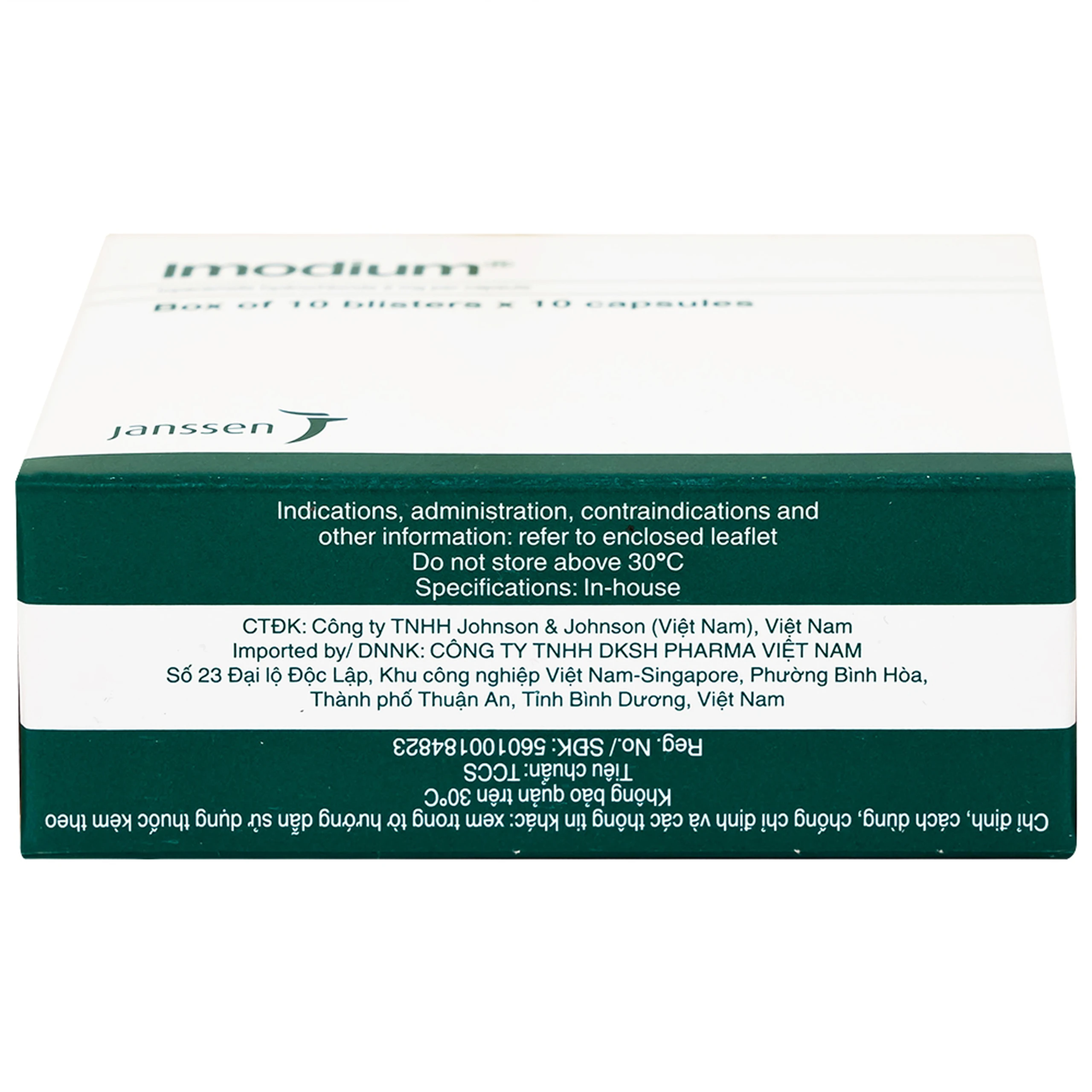 Thuốc Imodium 2mg Janssen điều trị tiêu chảy cấp tính (10 vỉ x 10 viên)