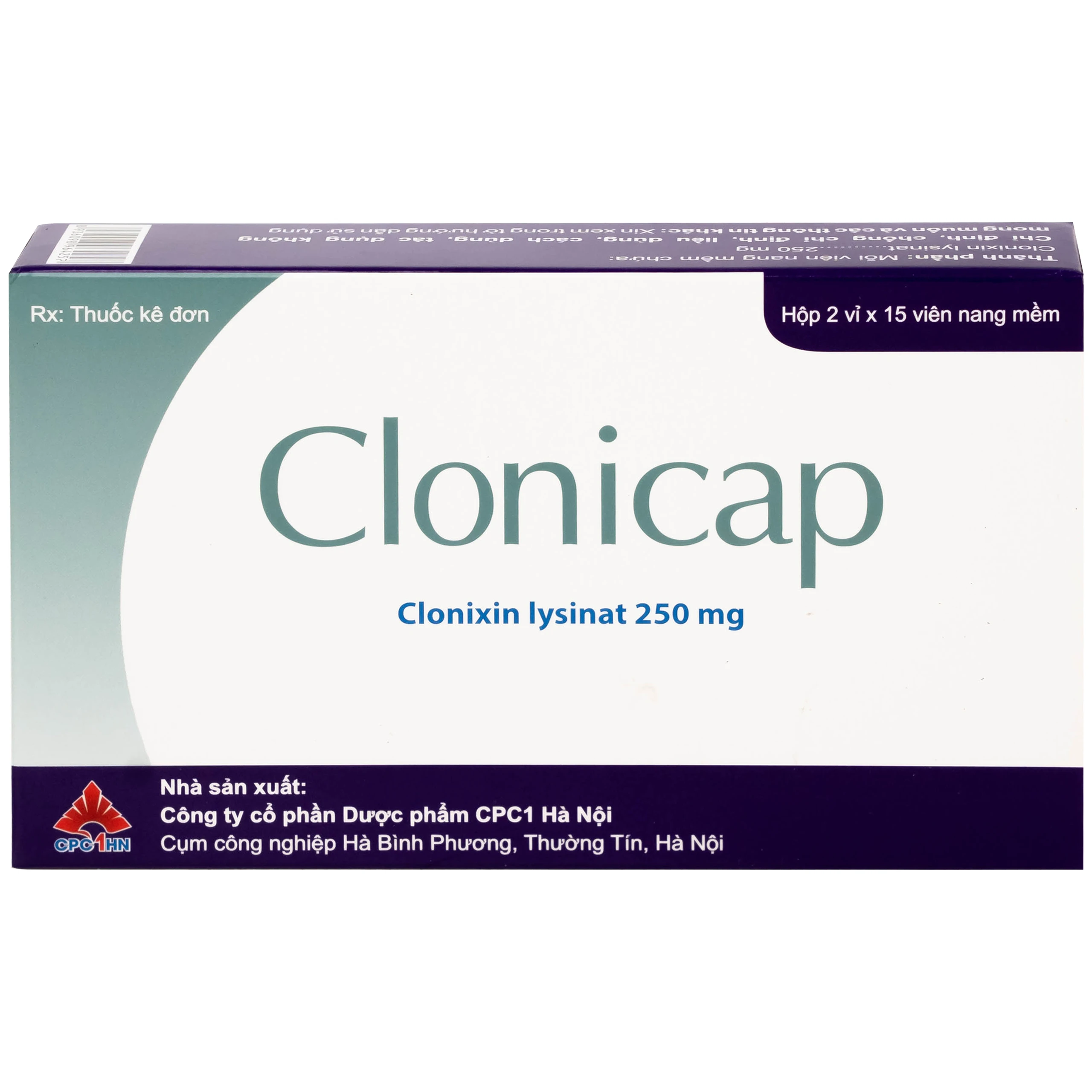Thuốc Clonicap 250mg CPC1HN điều trị viêm khớp dạng thấp, đau cơ (2 vỉ x 15 viên)